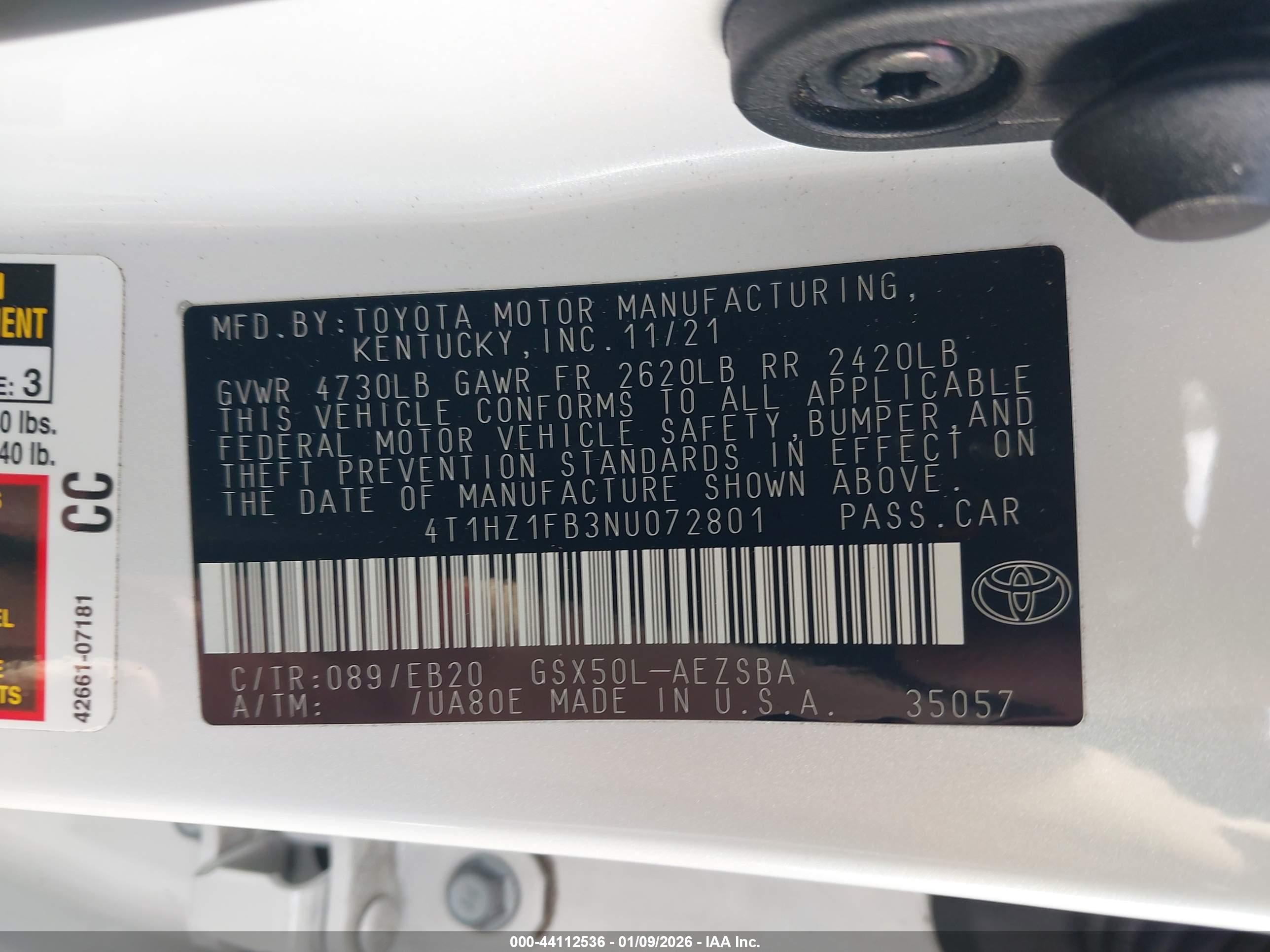 TOYOTA AVALON image 9