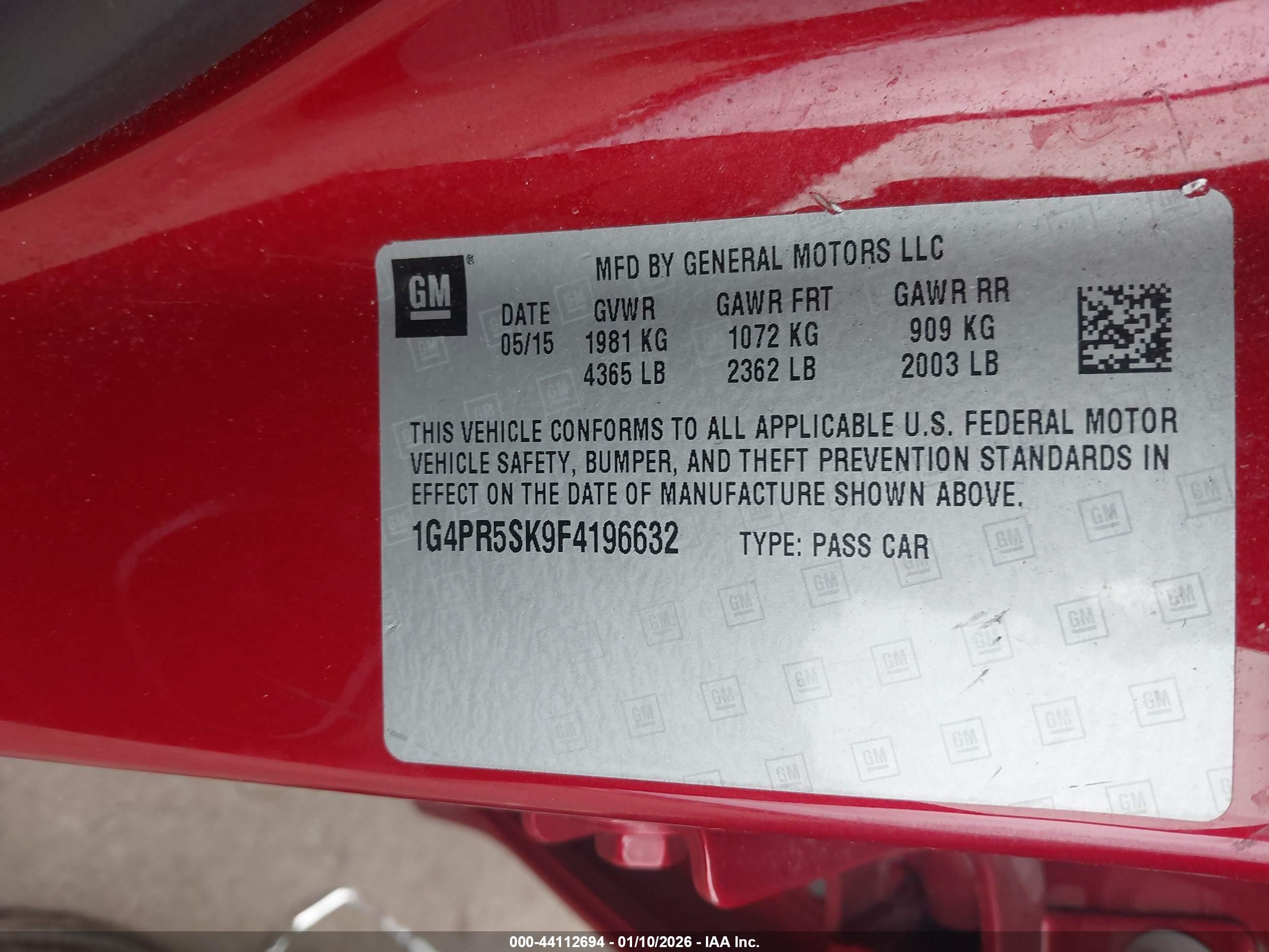BUICK VERANO image 9
