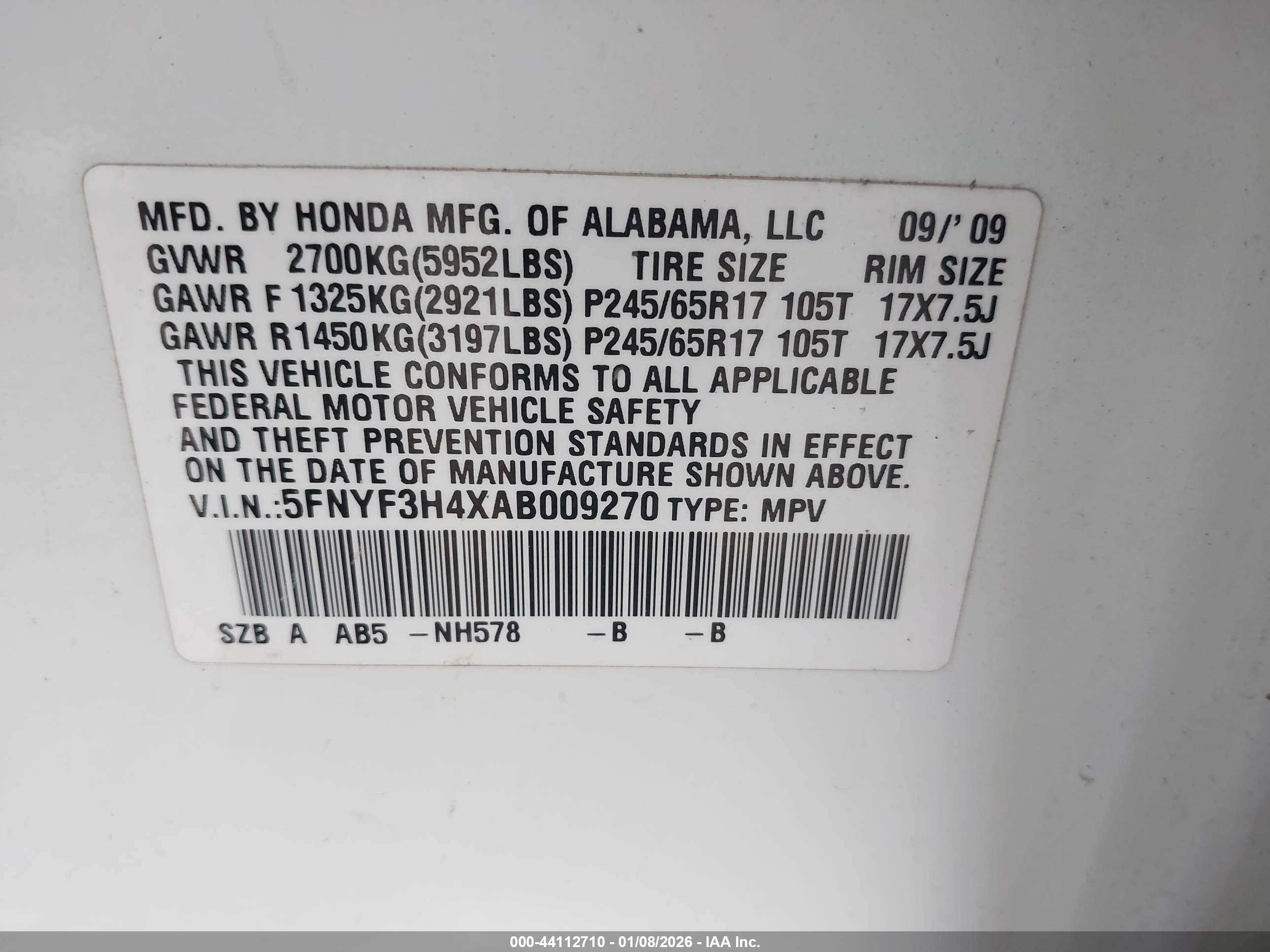 HONDA PILOT image 9