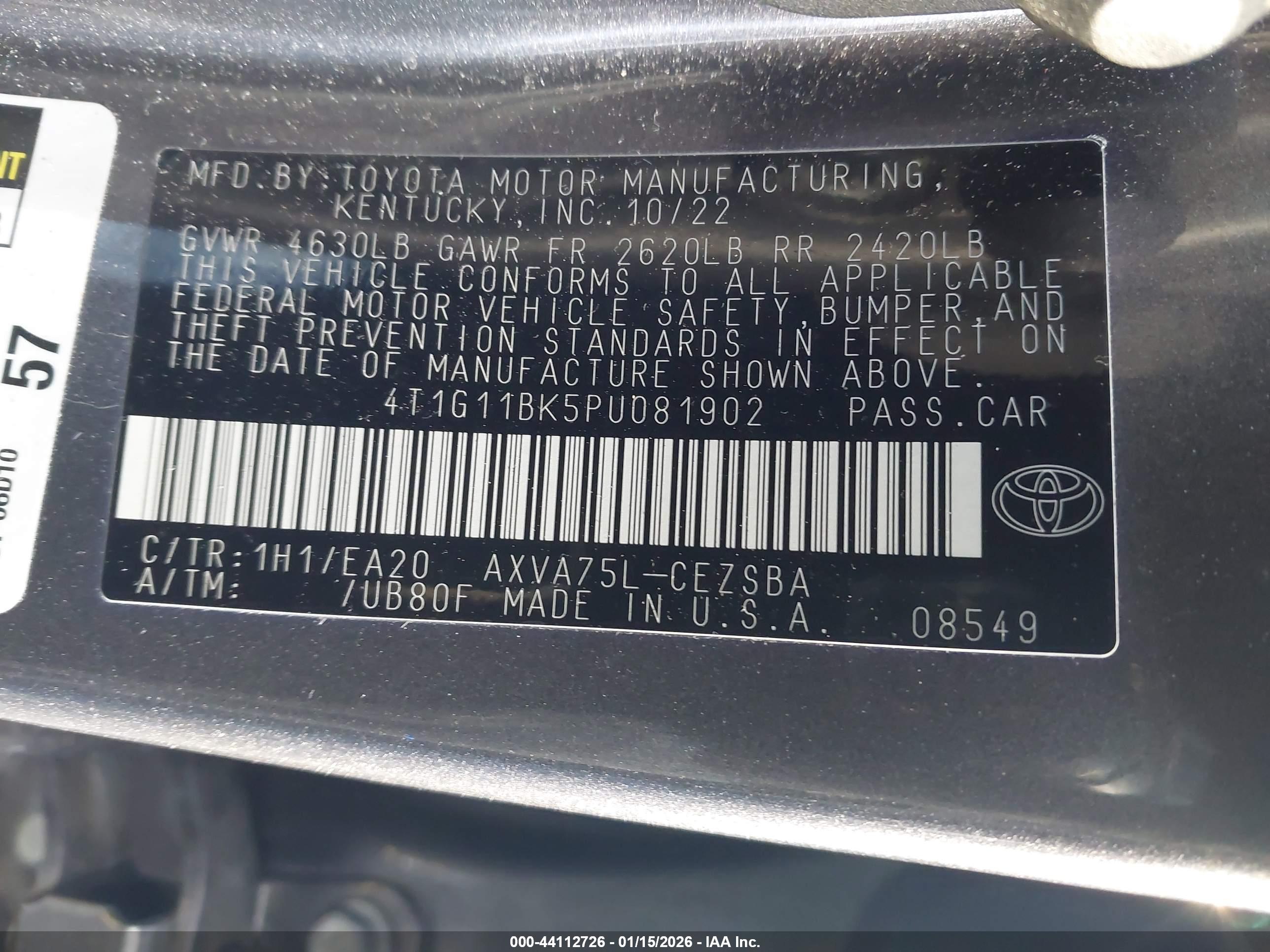 TOYOTA CAMRY image 9