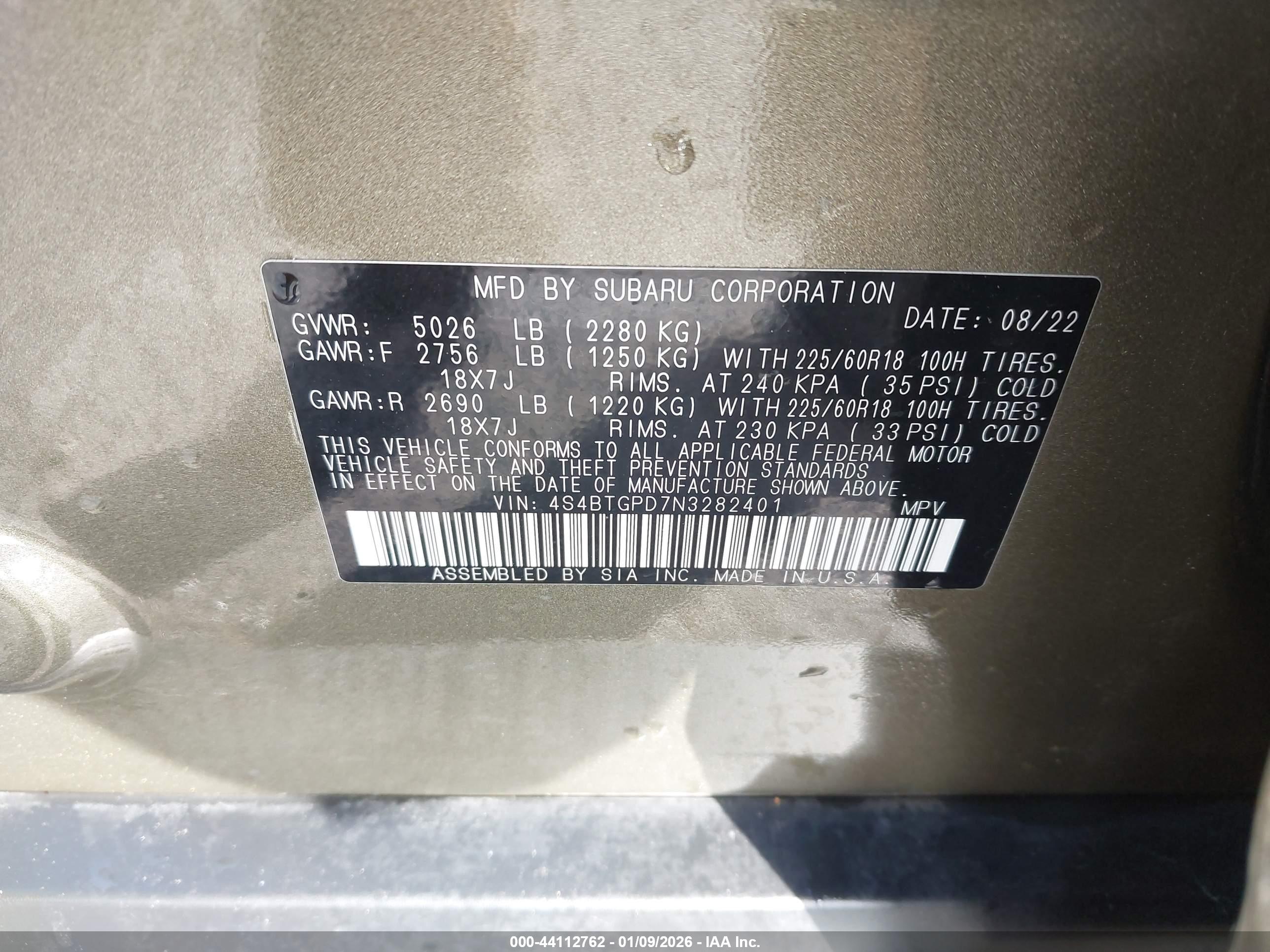 SUBARU OUTBACK image 9
