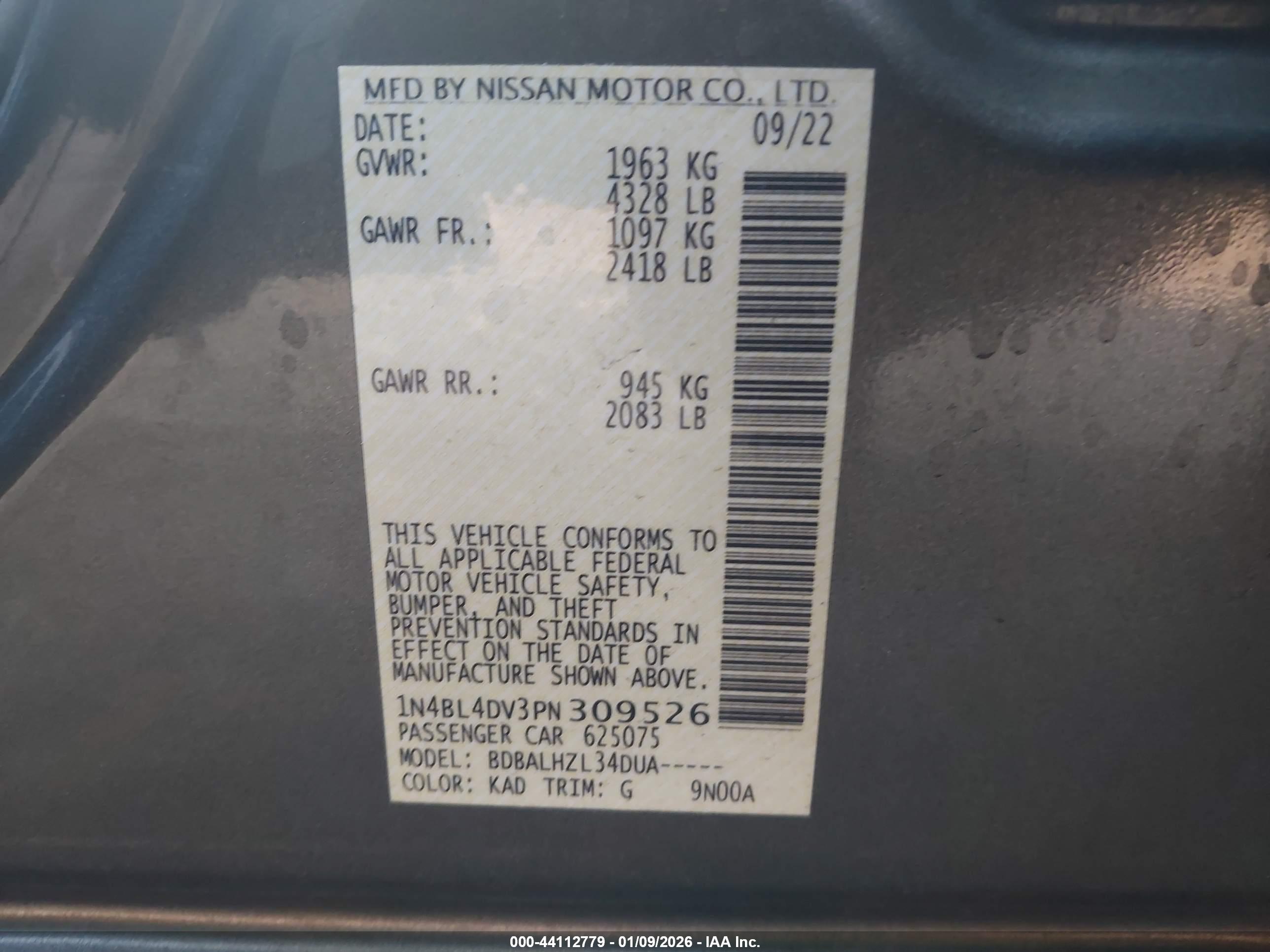 NISSAN ALTIMA image 9