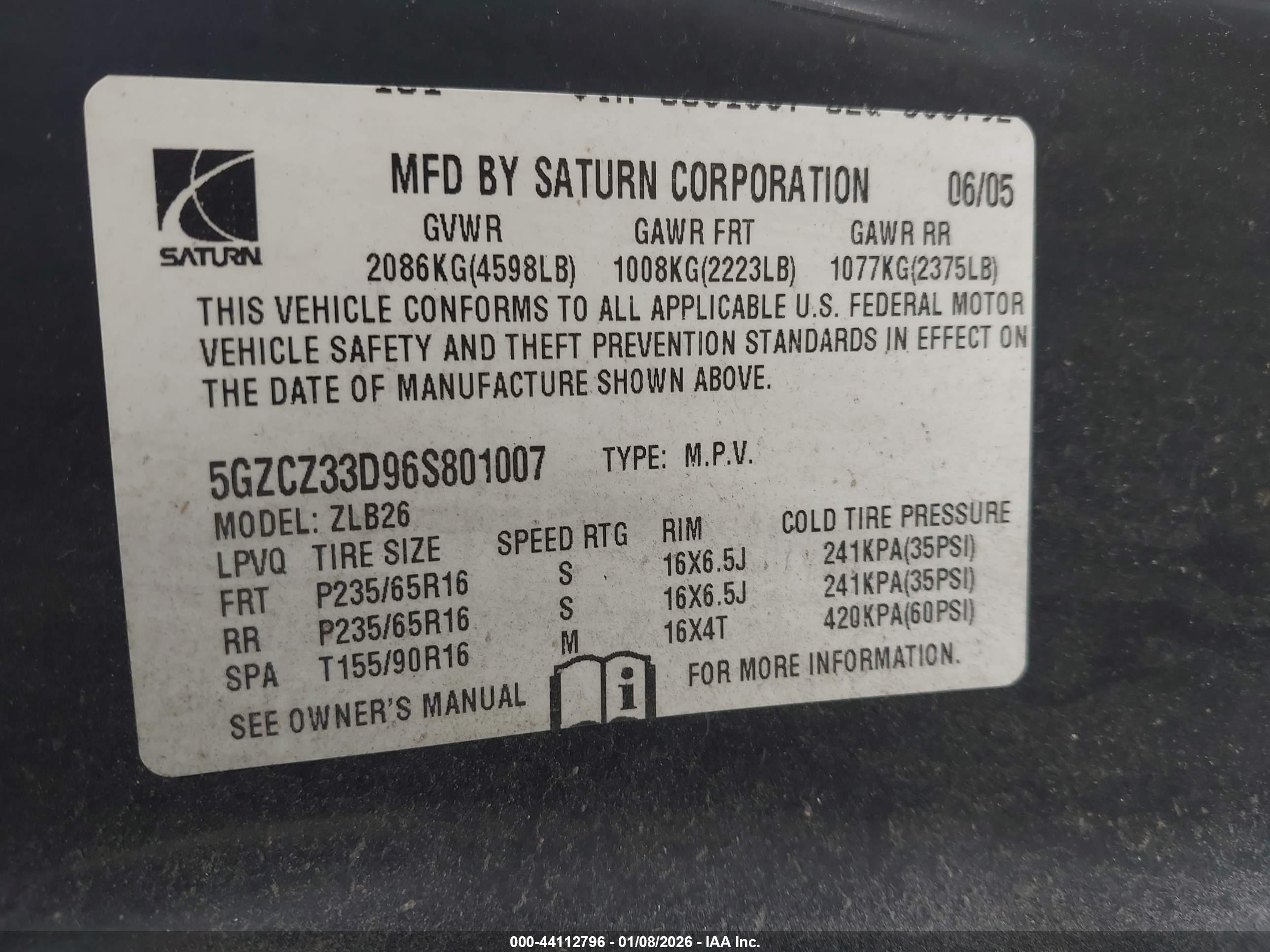 SATURN VUE image 9