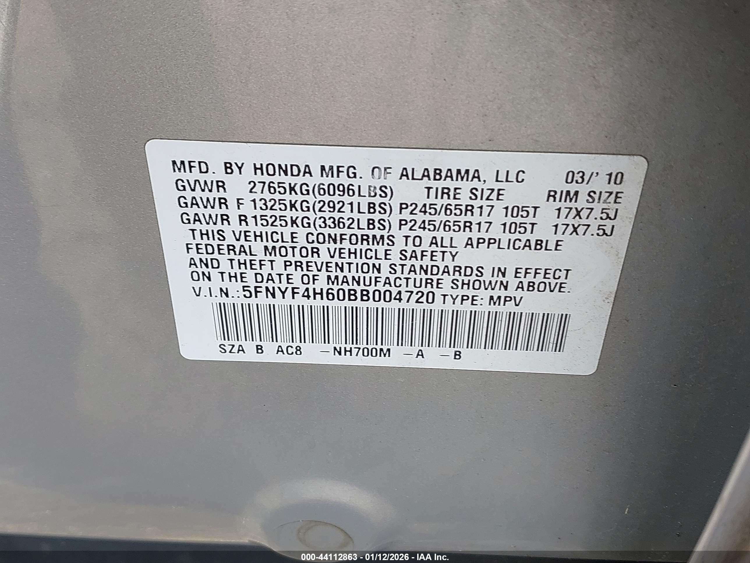 HONDA PILOT image 9