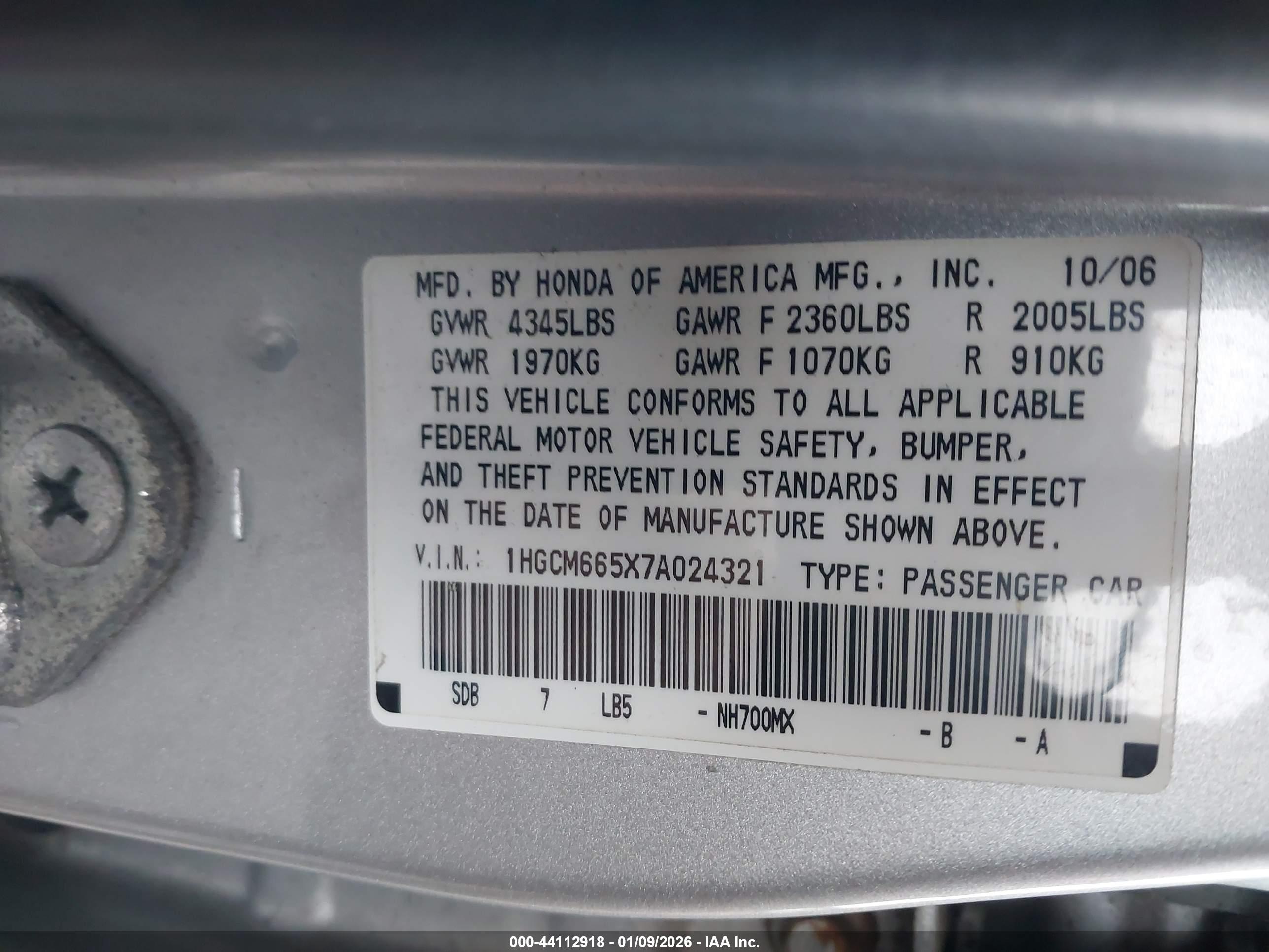 HONDA ACCORD image 9