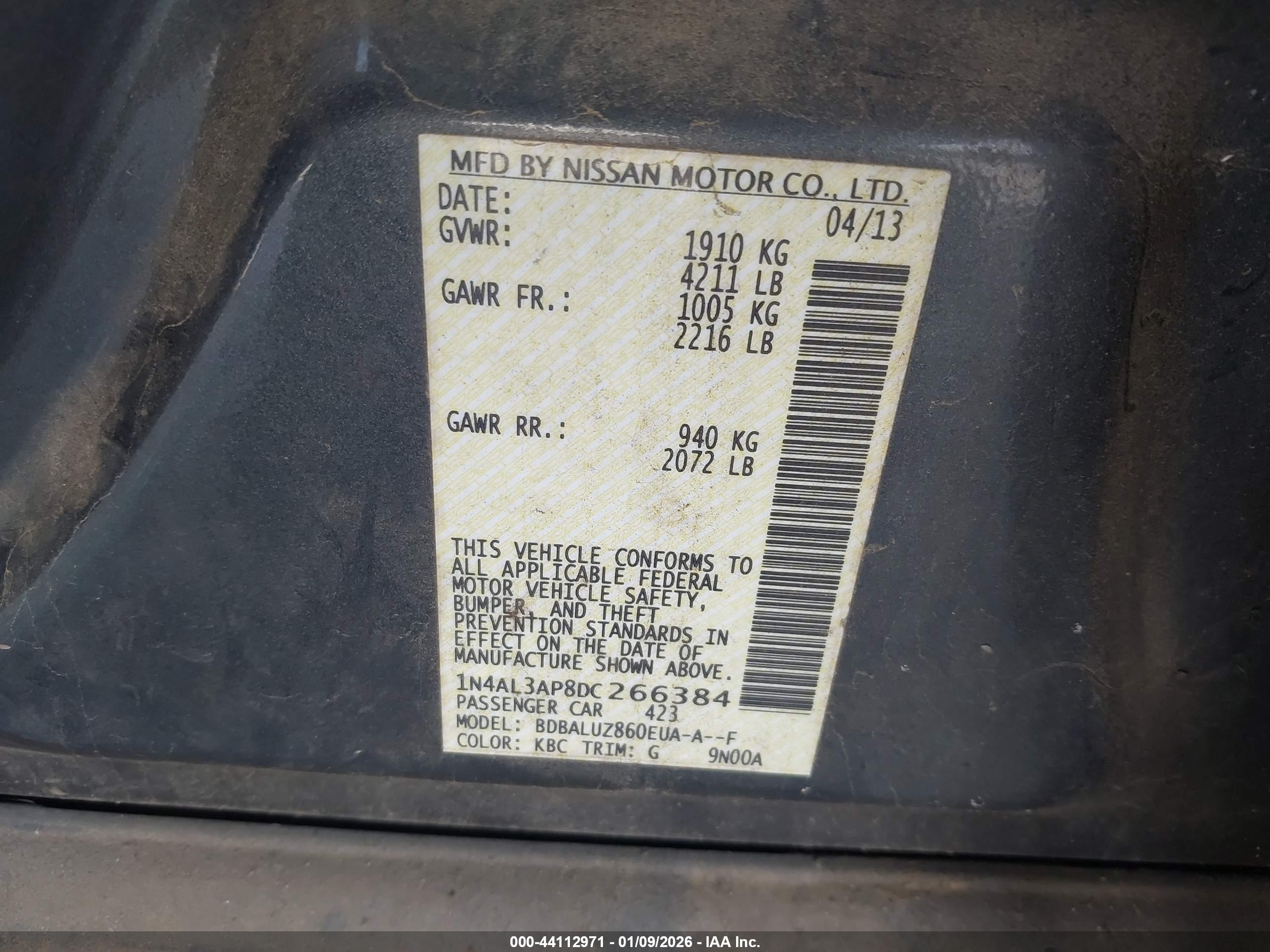 NISSAN ALTIMA image 9
