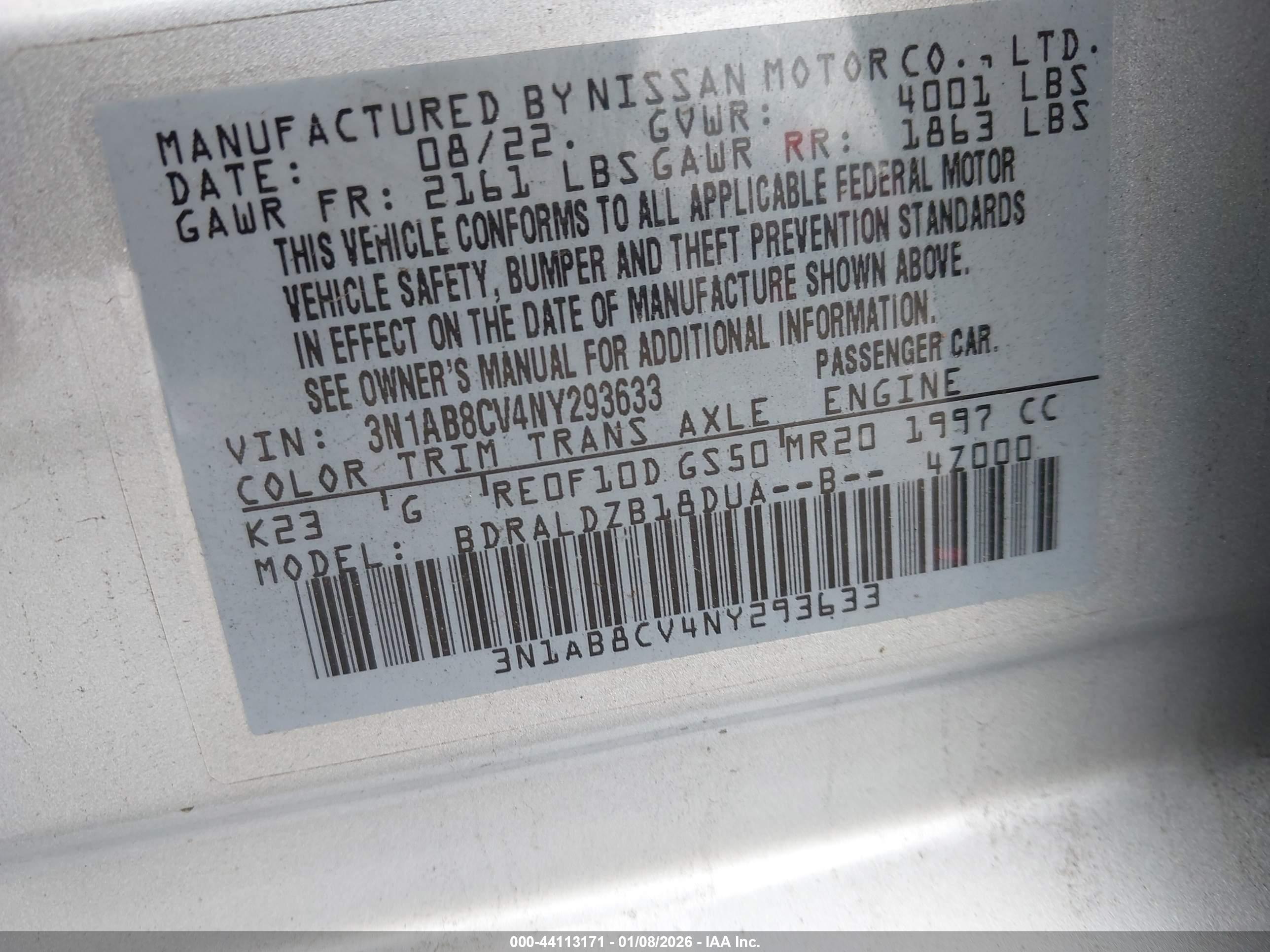 NISSAN SENTRA image 9