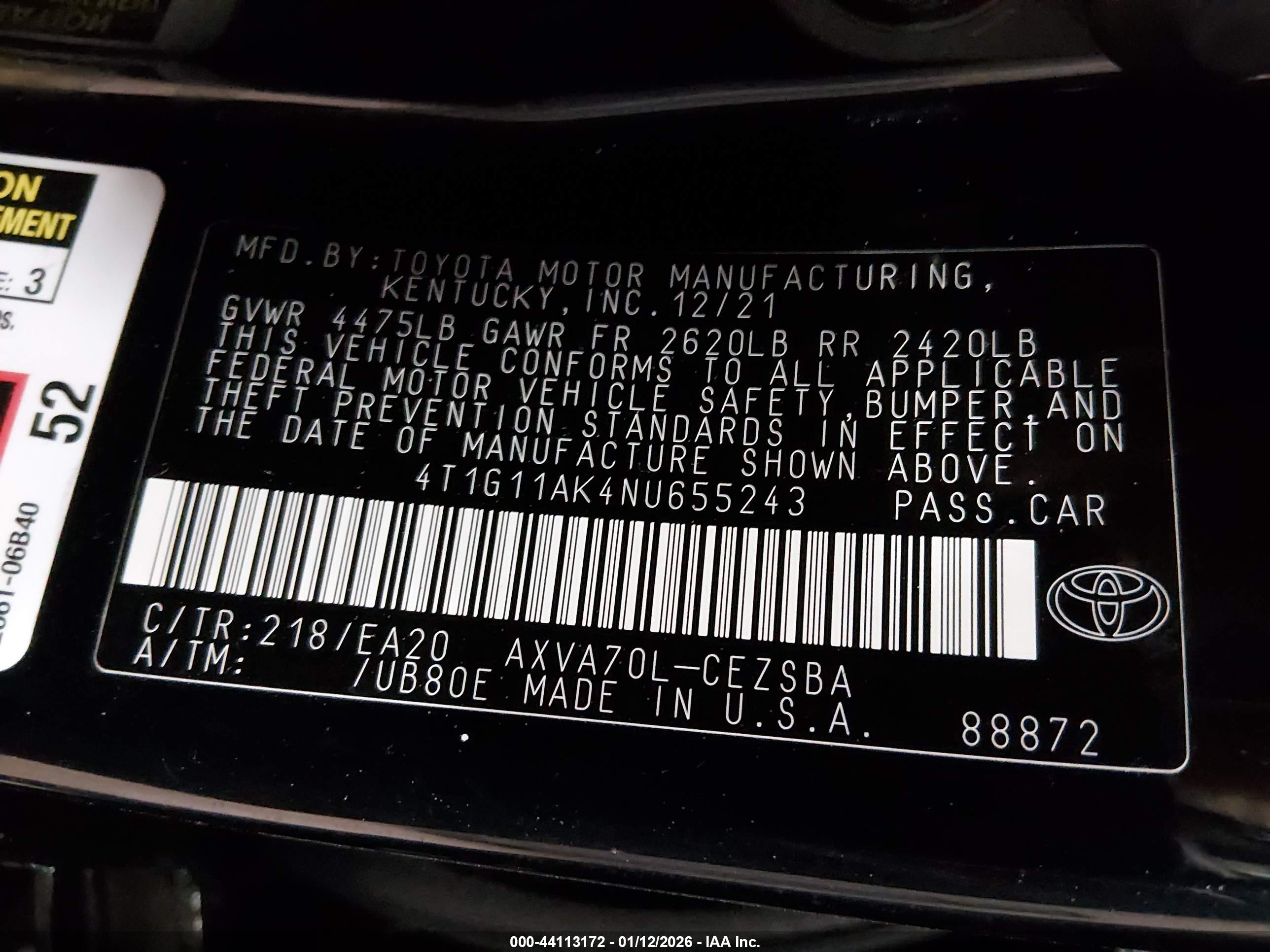 TOYOTA CAMRY image 9