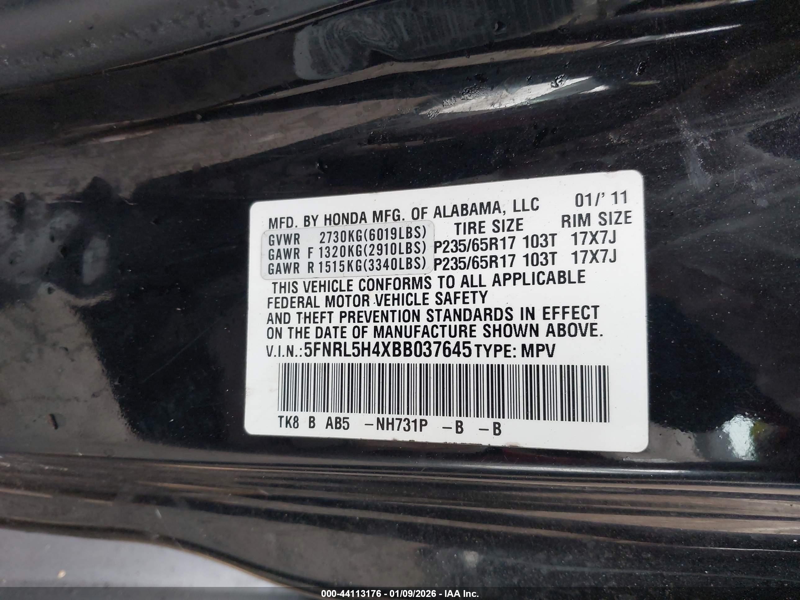 HONDA ODYSSEY image 9