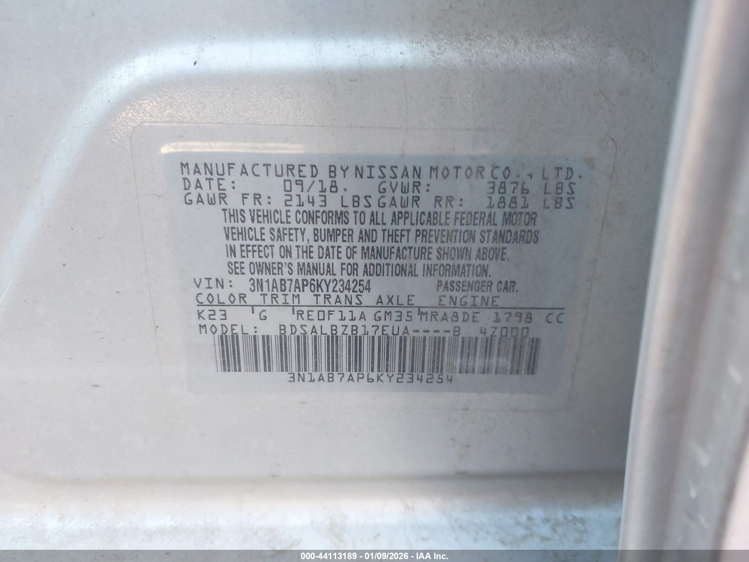NISSAN SENTRA image 9