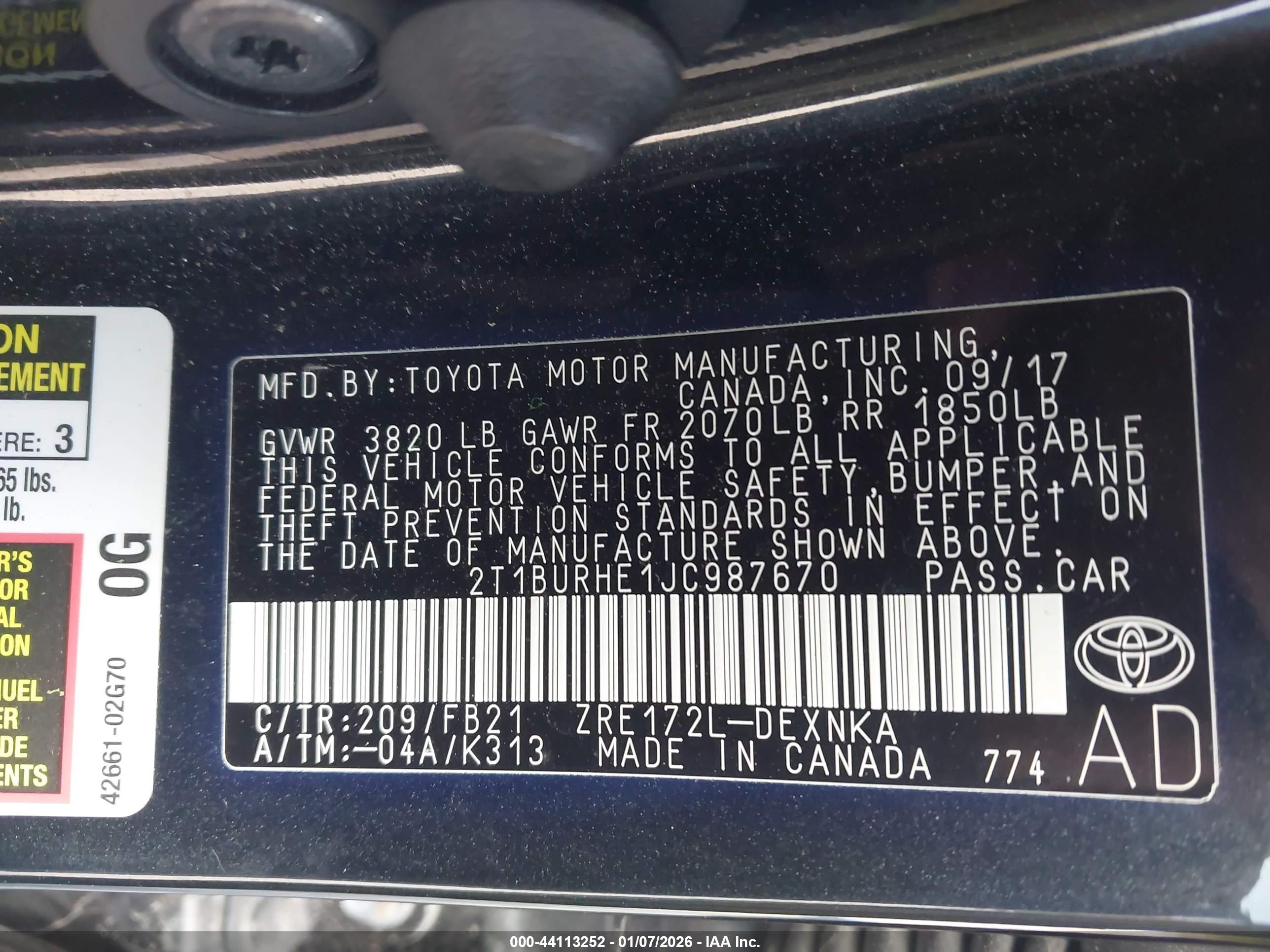 TOYOTA COROLLA image 9