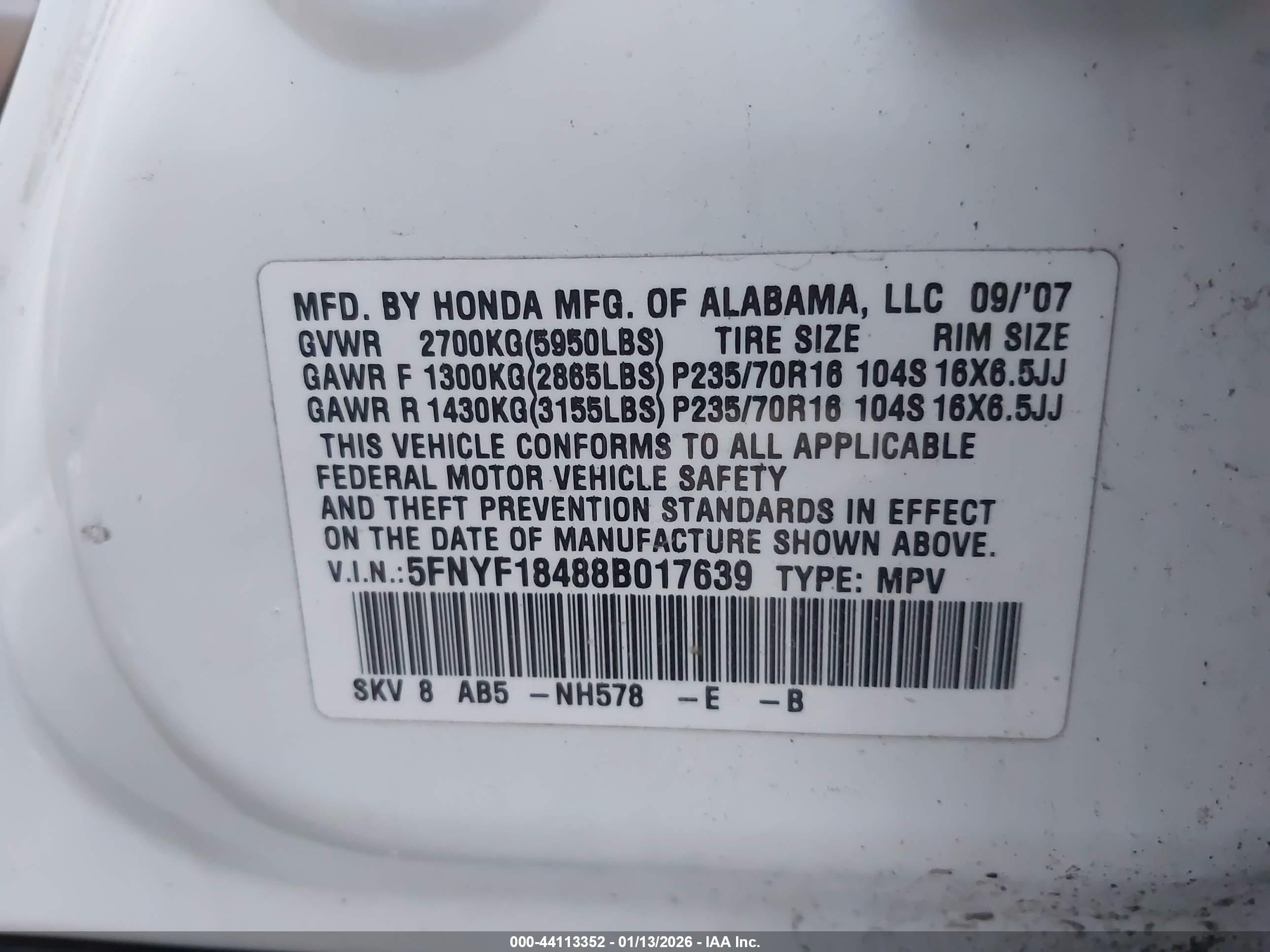 HONDA PILOT image 9