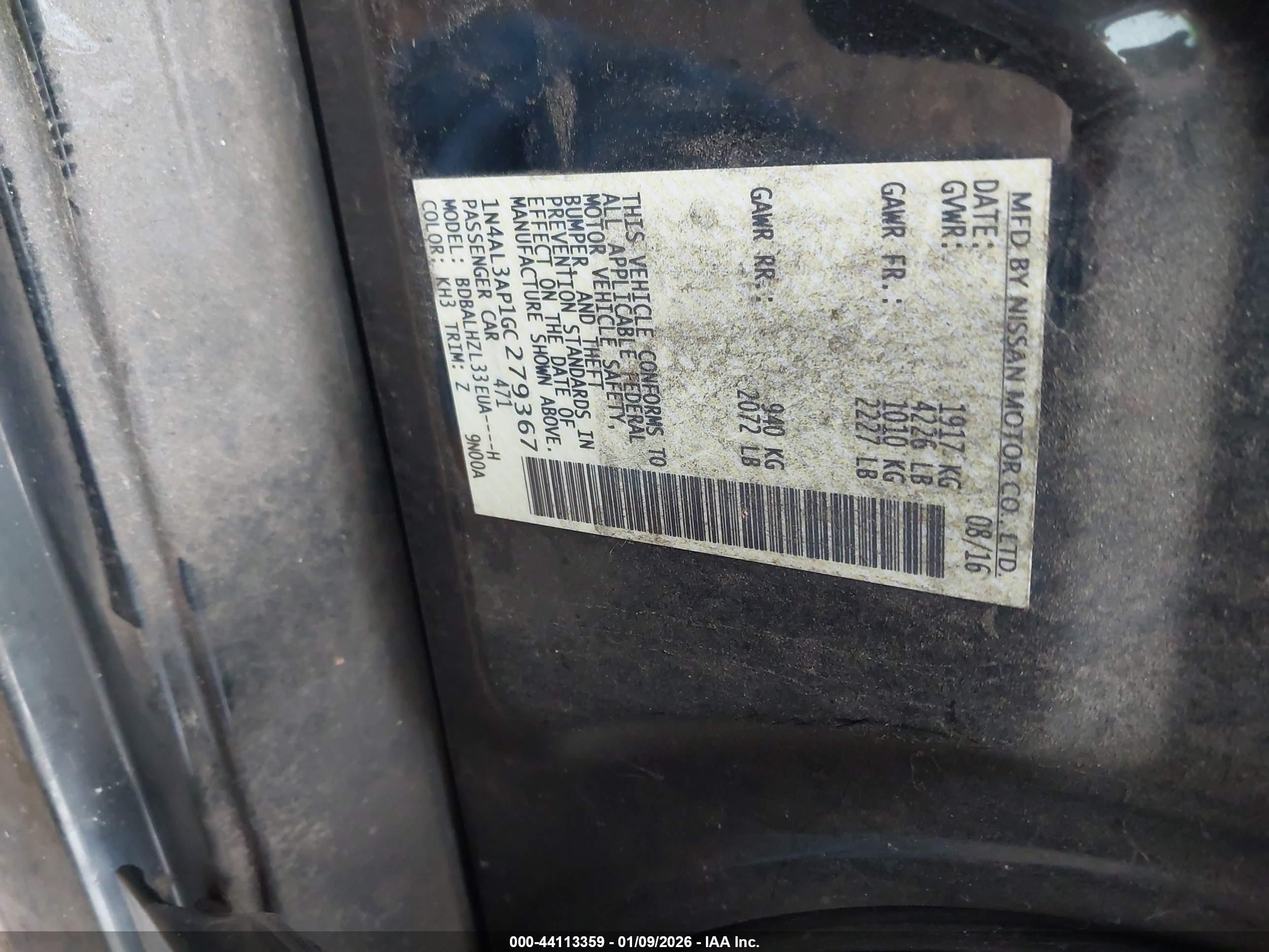 NISSAN ALTIMA image 9
