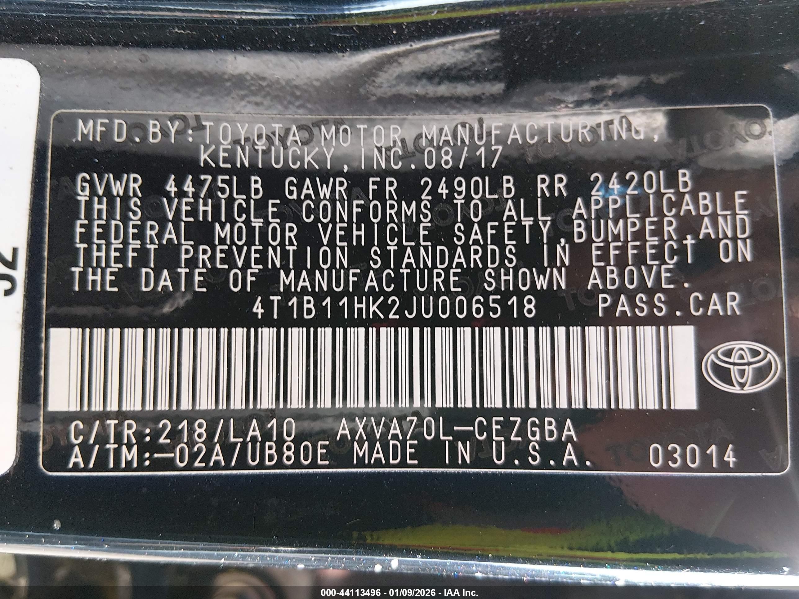 TOYOTA CAMRY image 9