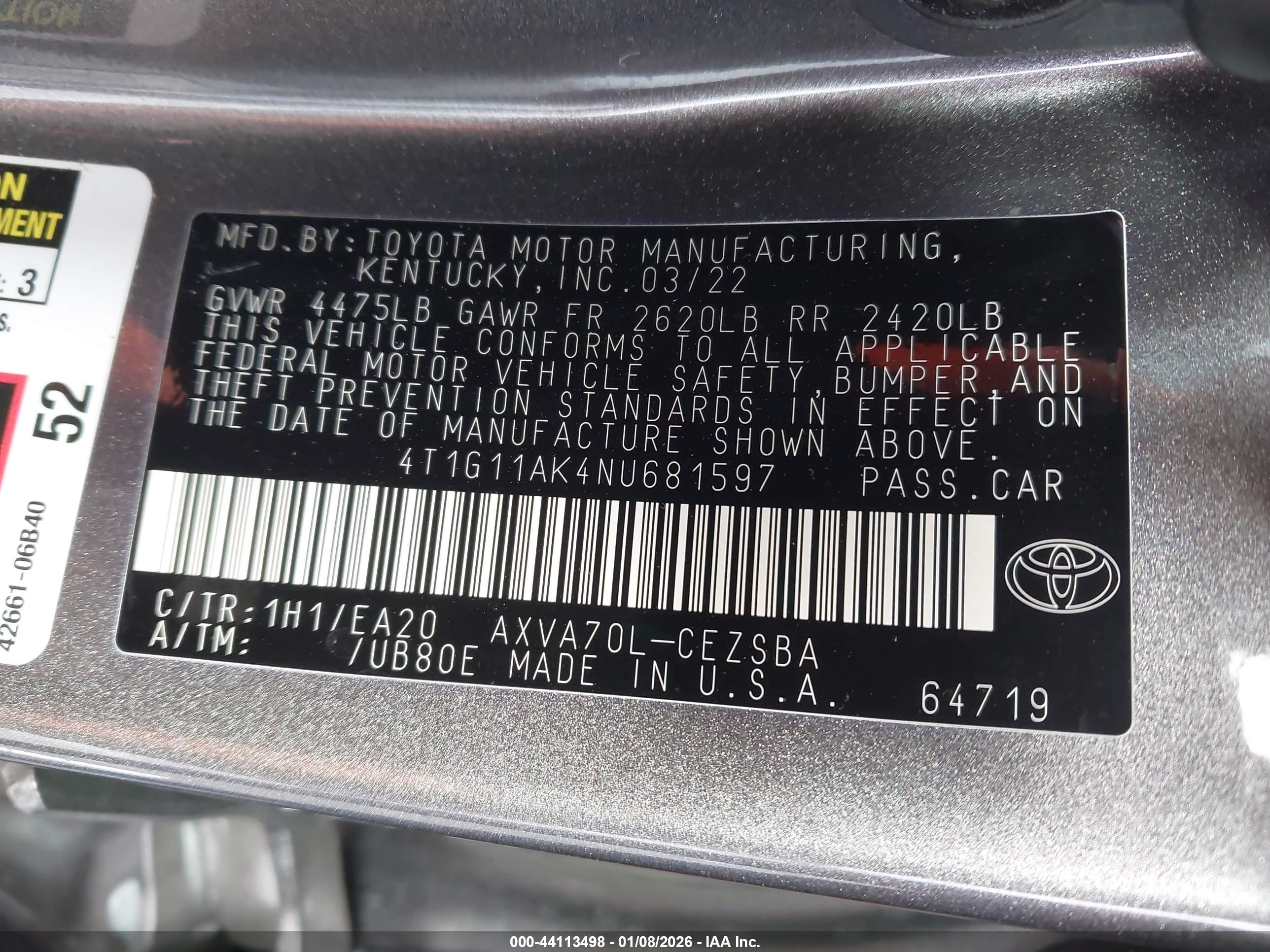 TOYOTA CAMRY image 9