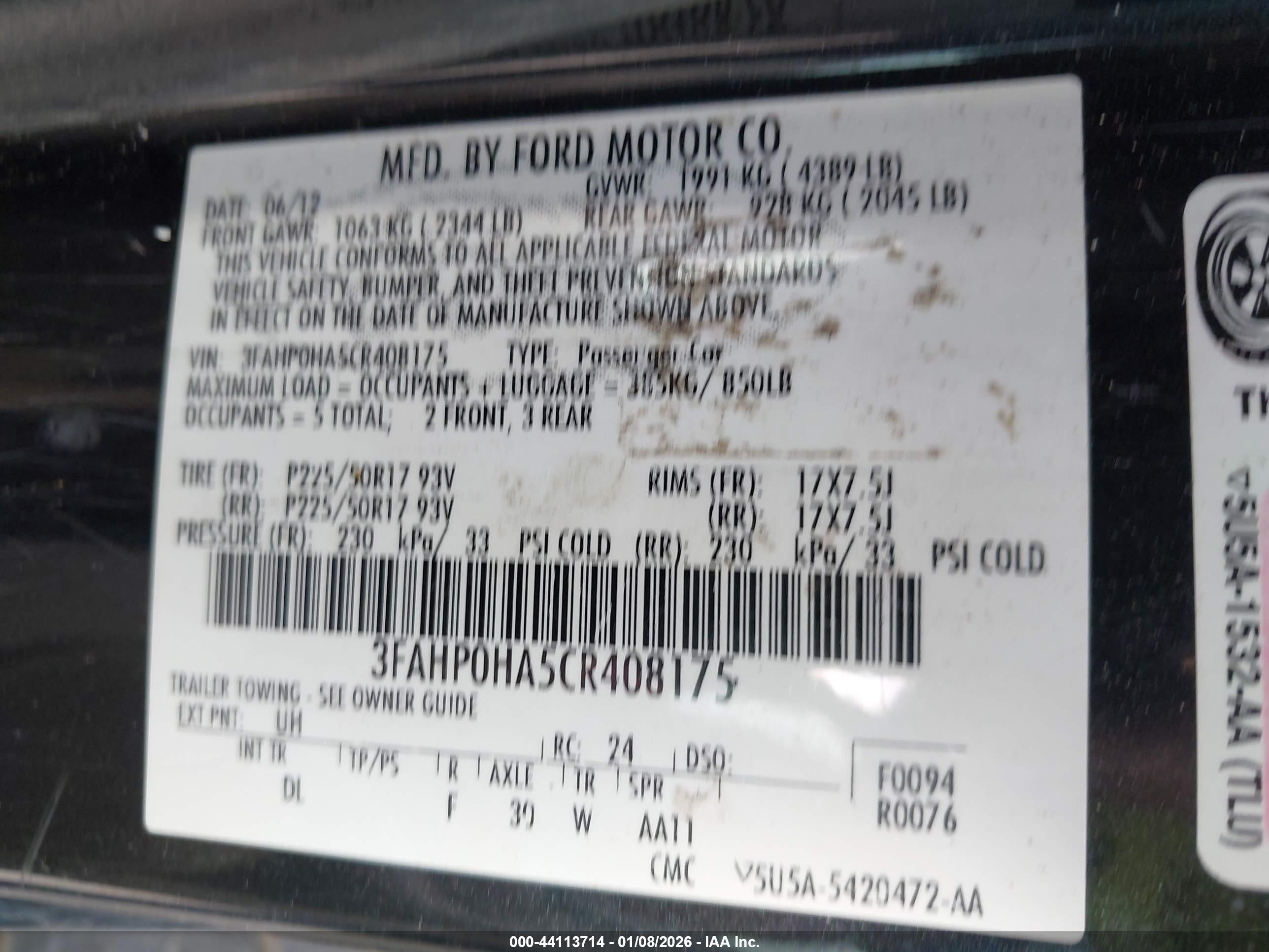 FORD FUSION image 9