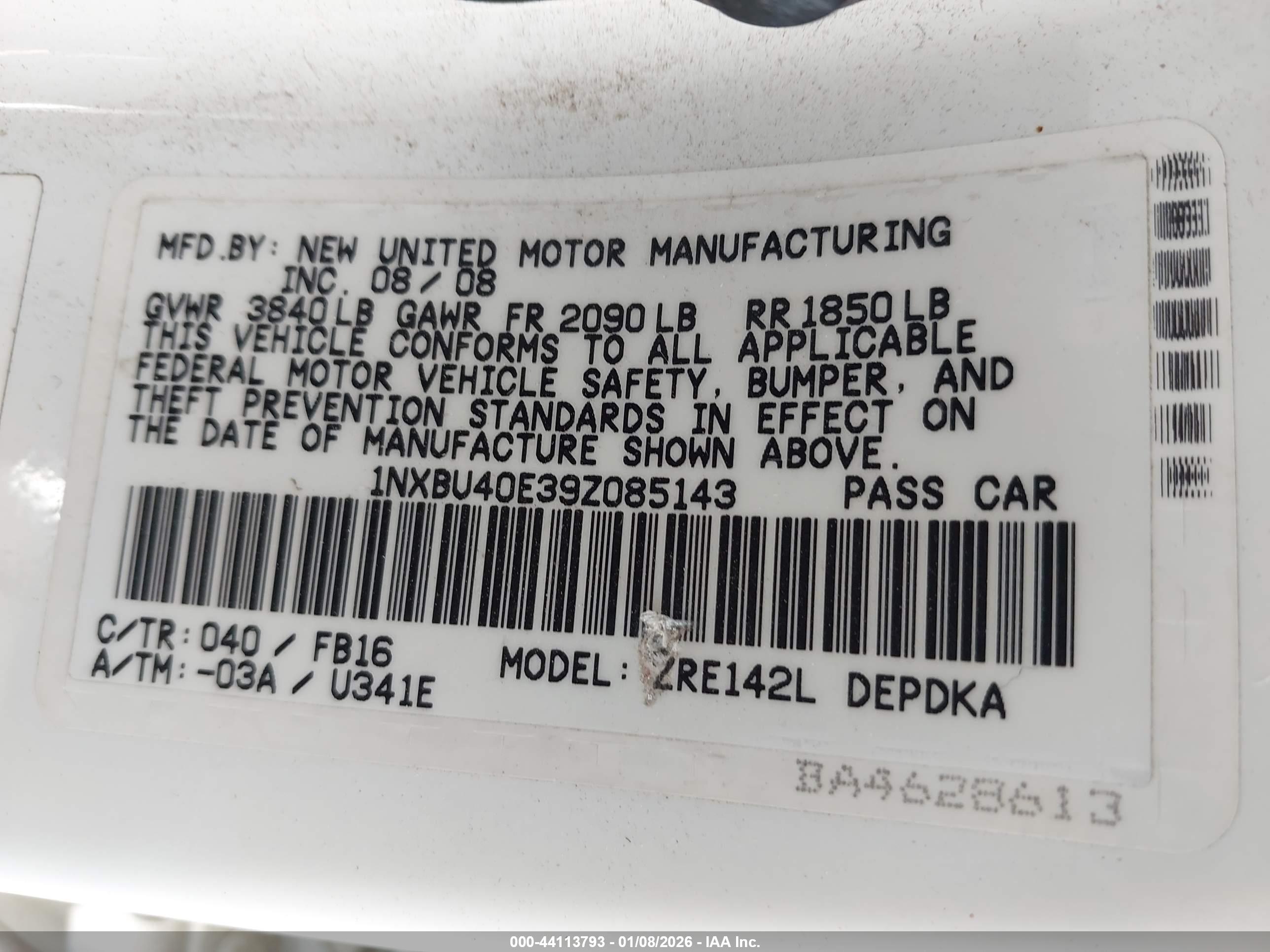 TOYOTA COROLLA image 9