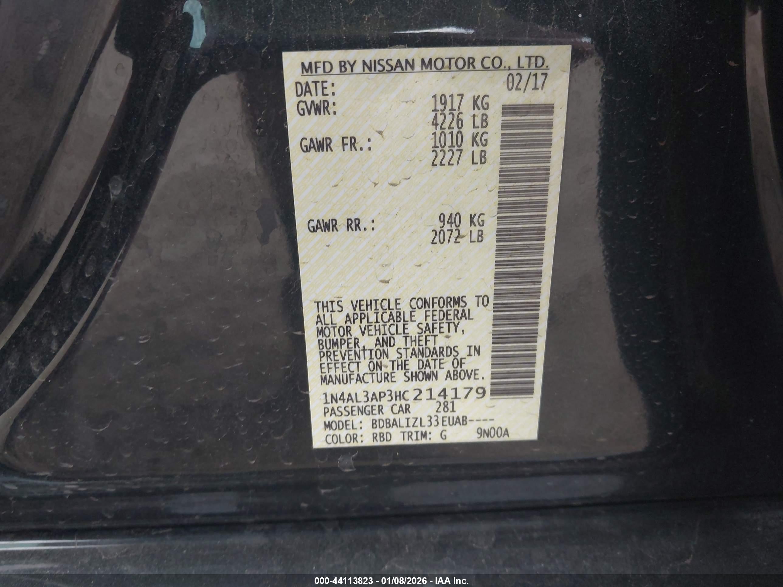 NISSAN ALTIMA image 9