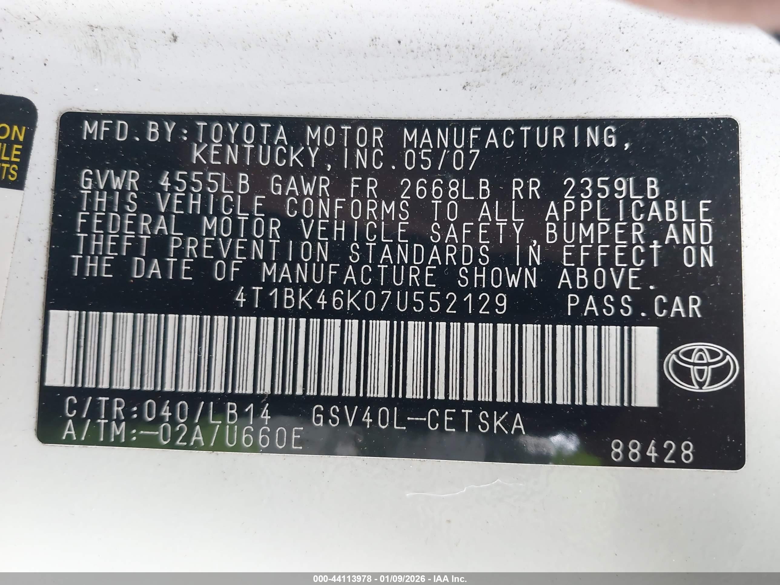 TOYOTA CAMRY image 9