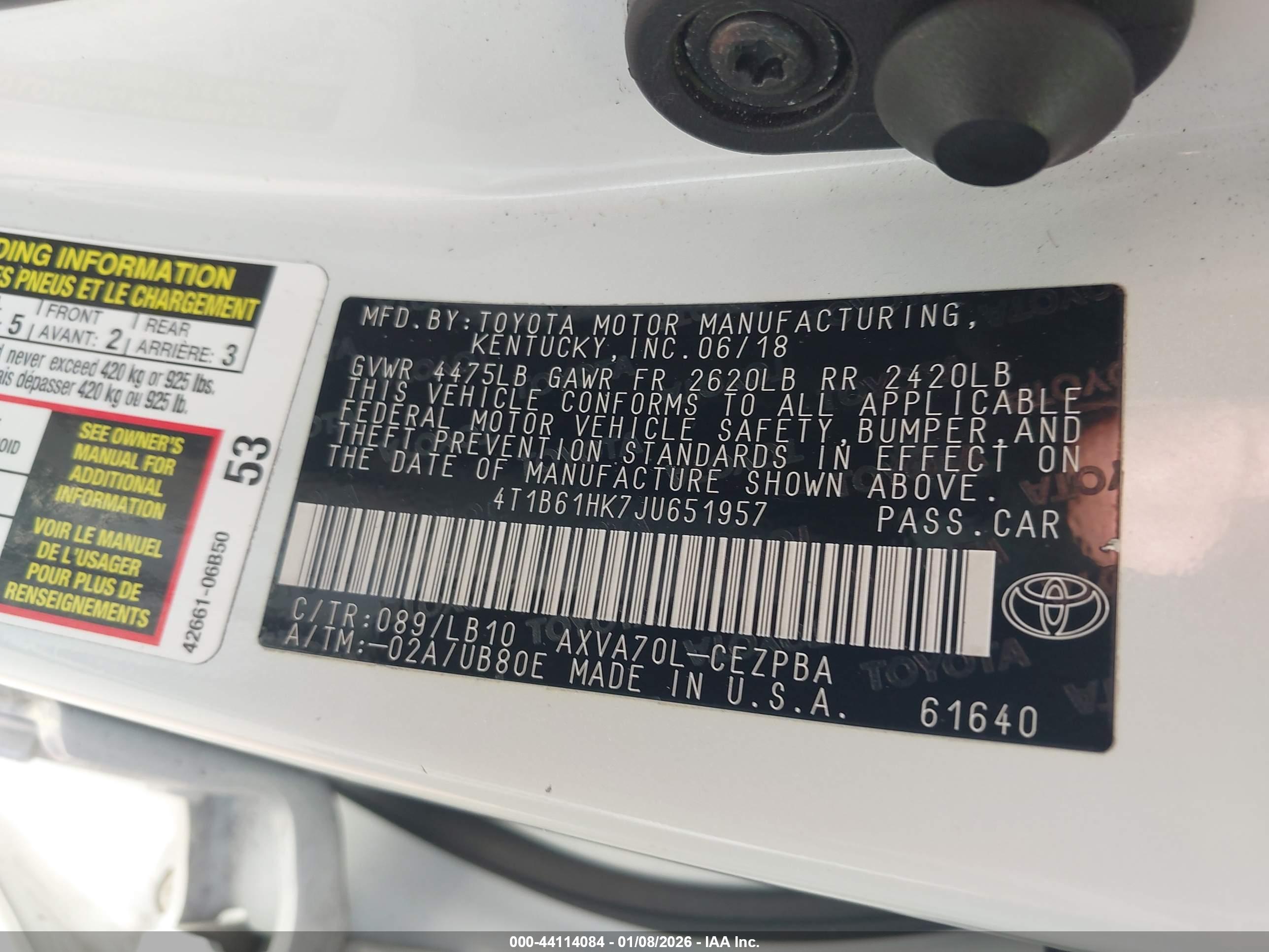 TOYOTA CAMRY image 9