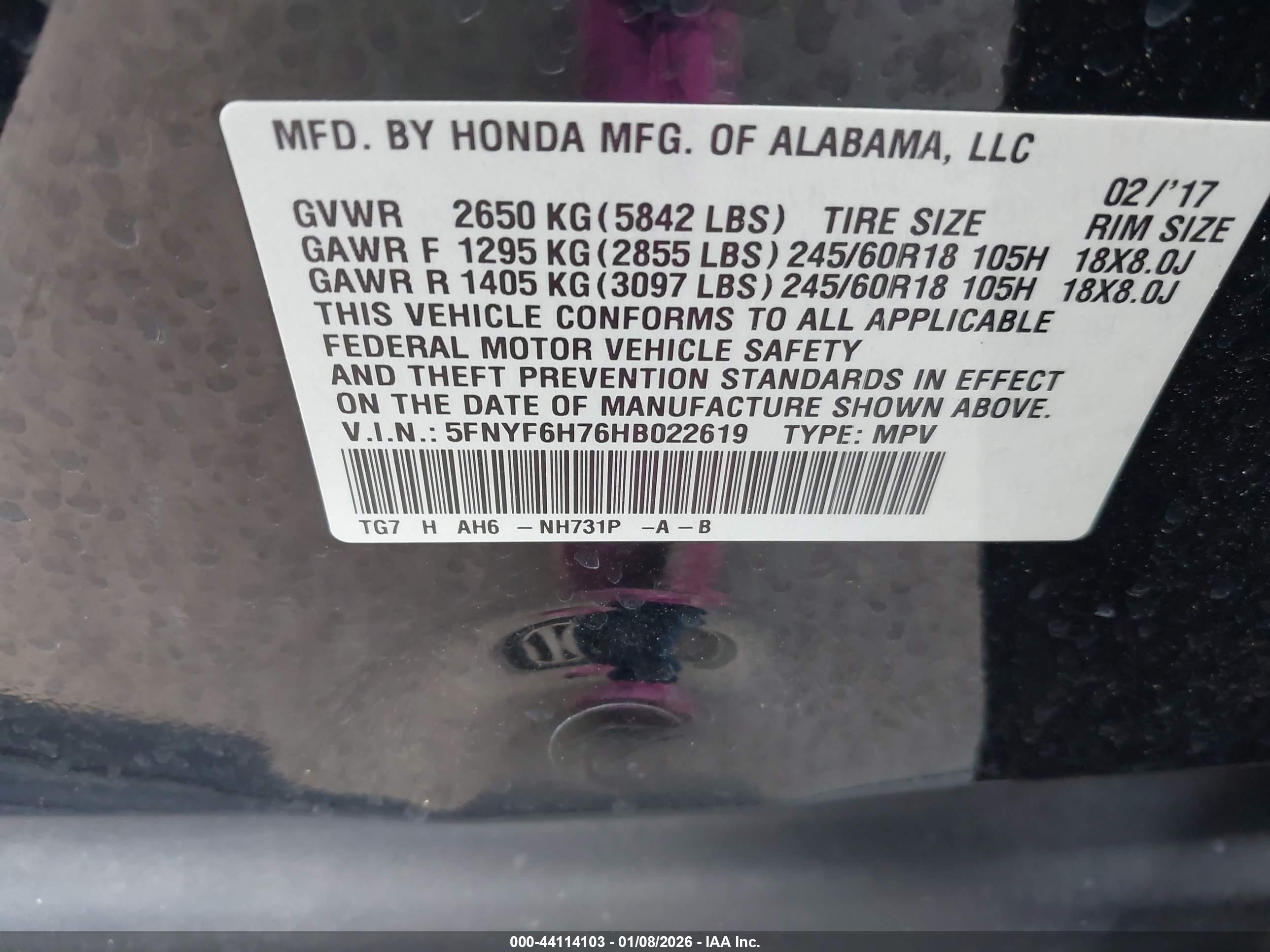 HONDA PILOT image 9