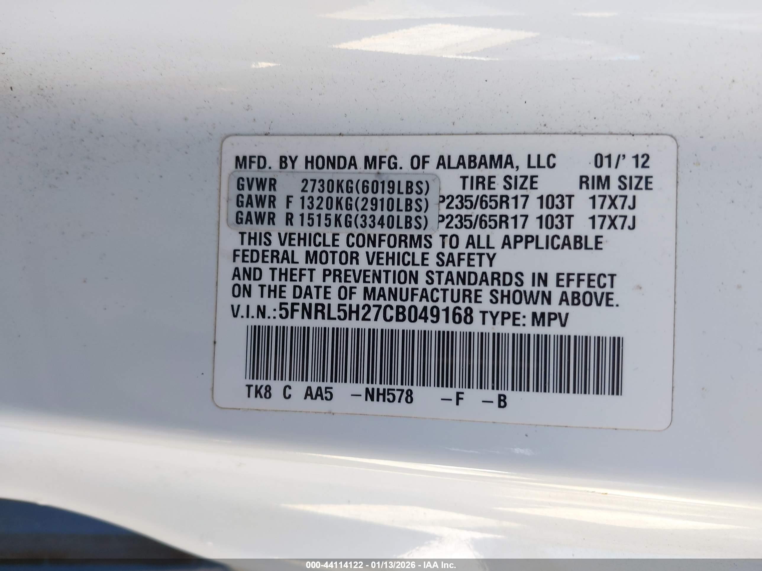 HONDA ODYSSEY image 9
