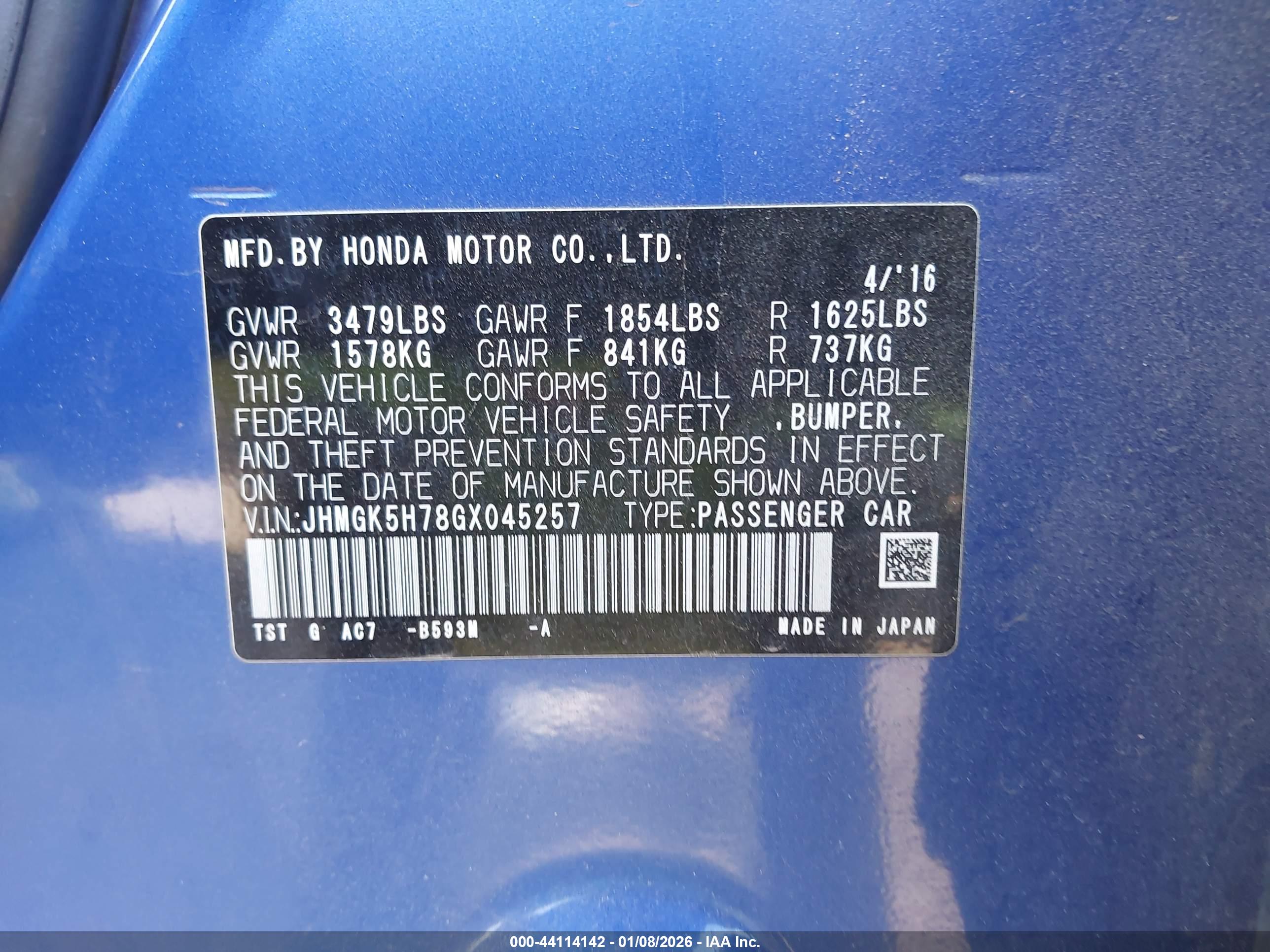 HONDA FIT image 9