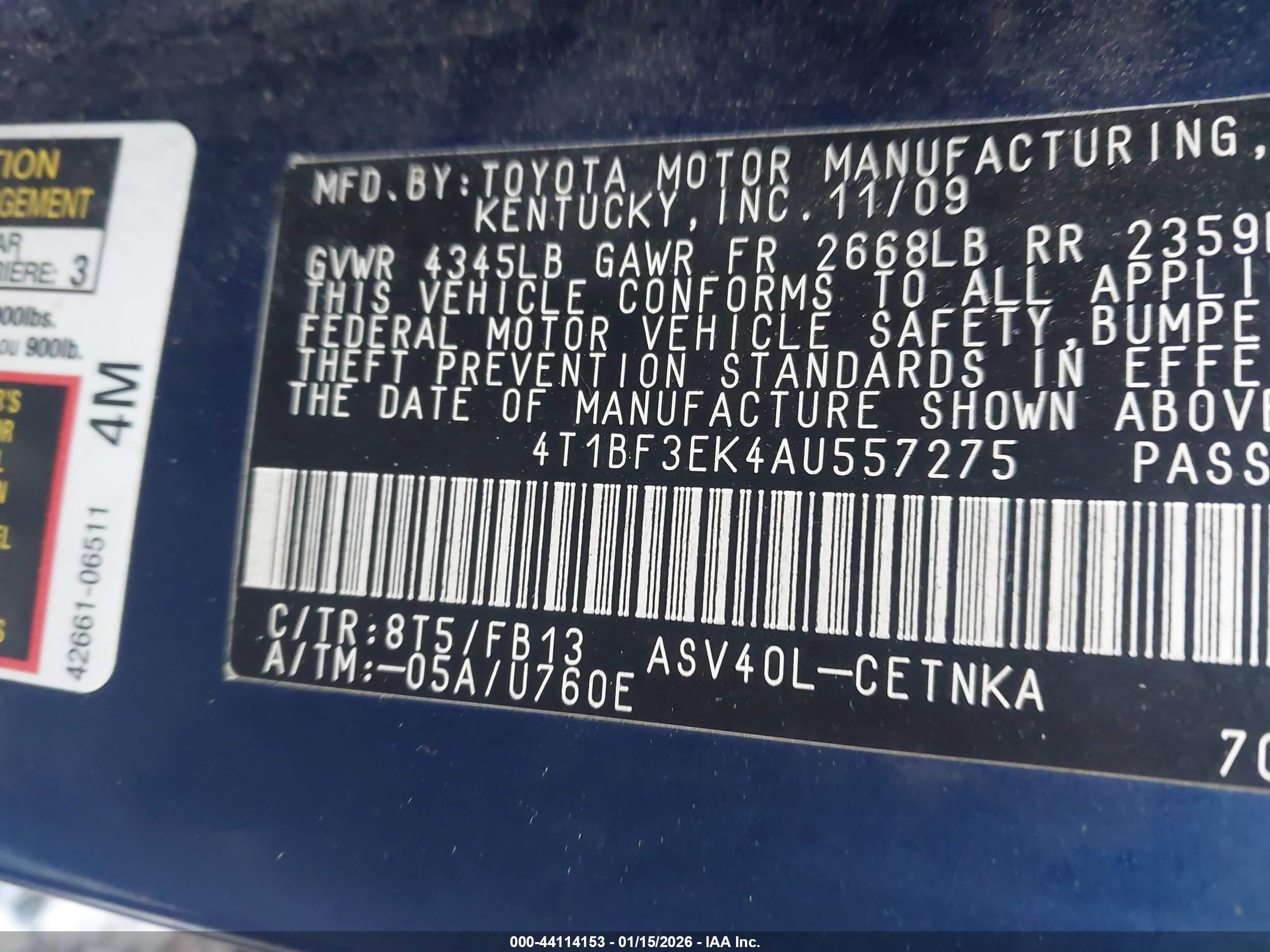 TOYOTA CAMRY image 9