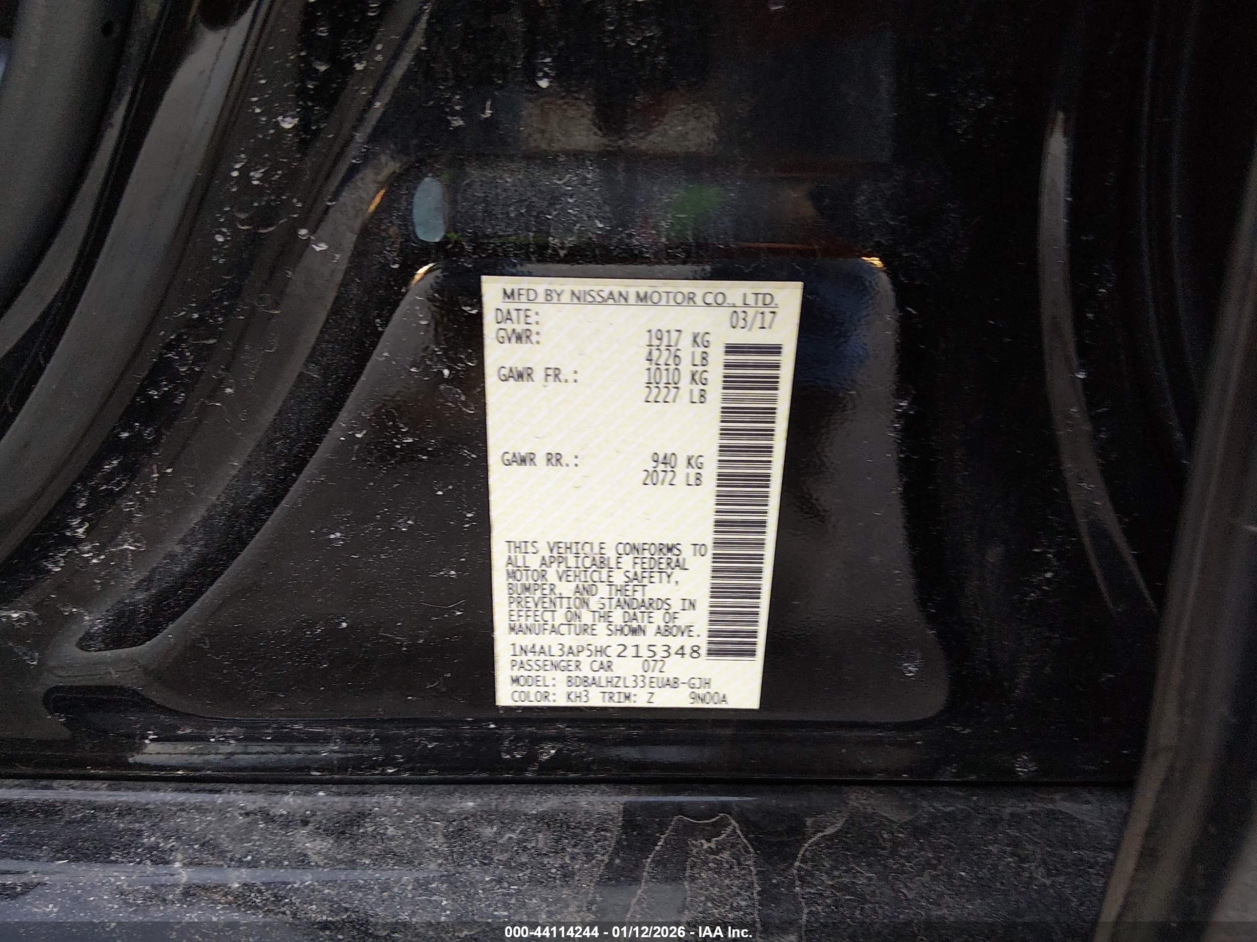 NISSAN ALTIMA image 9