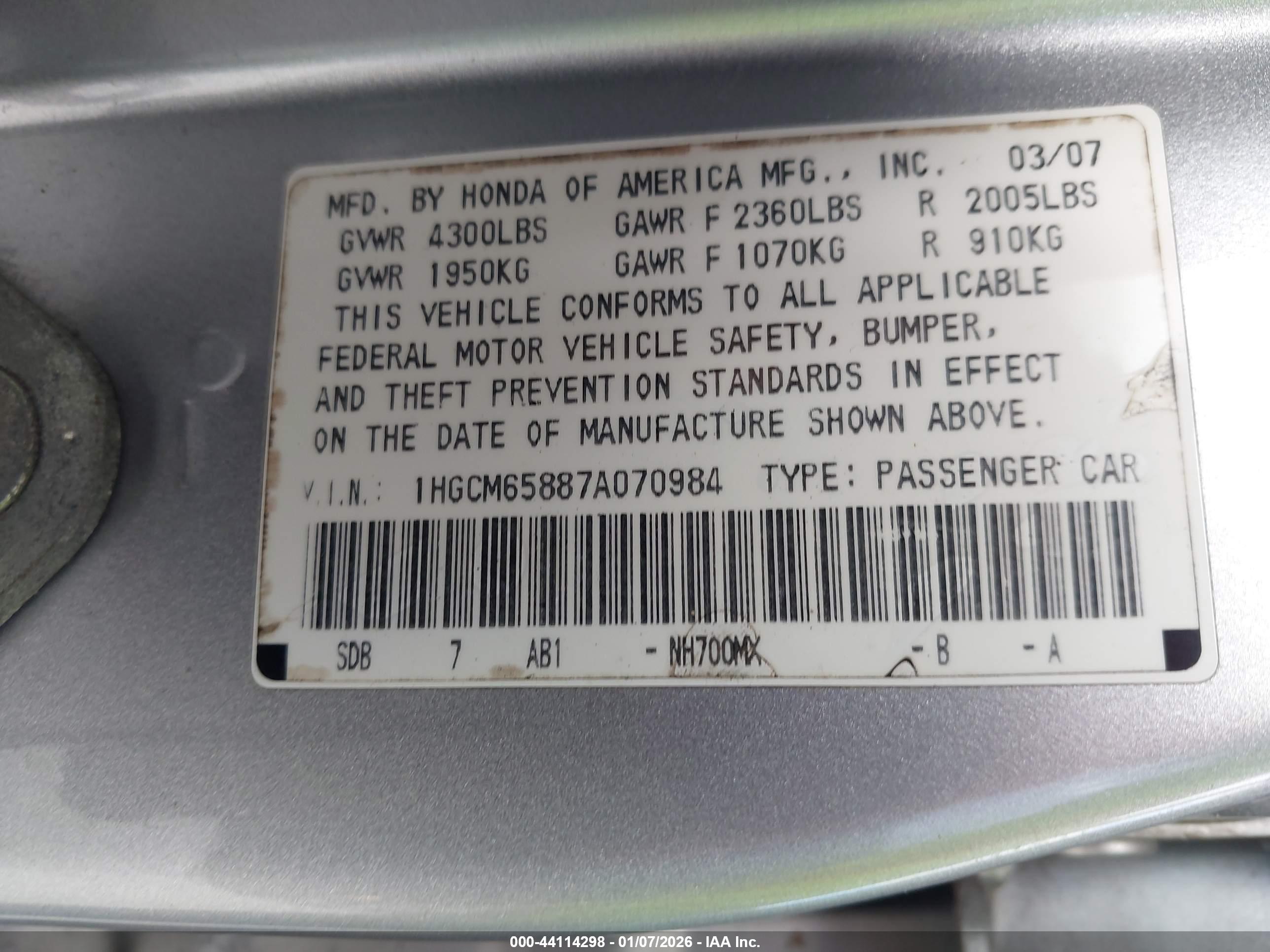 HONDA ACCORD image 9