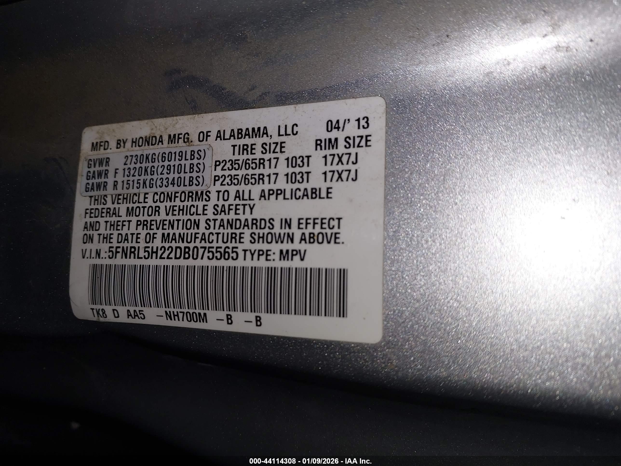 HONDA ODYSSEY image 9
