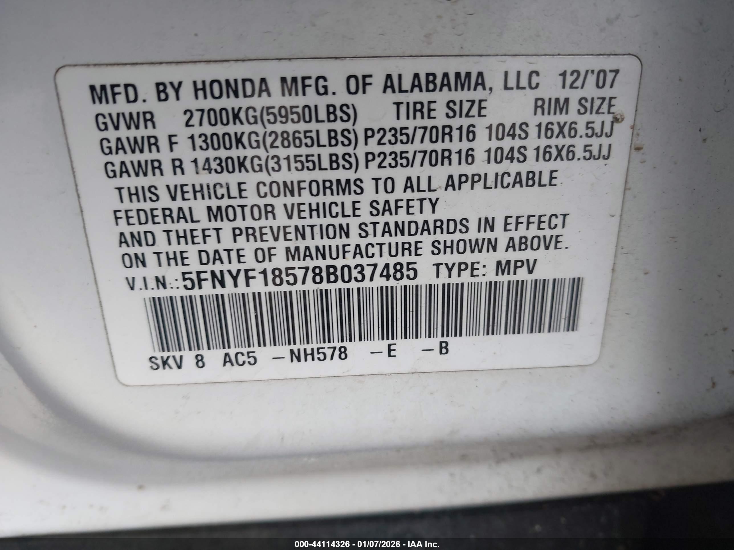 HONDA PILOT image 9