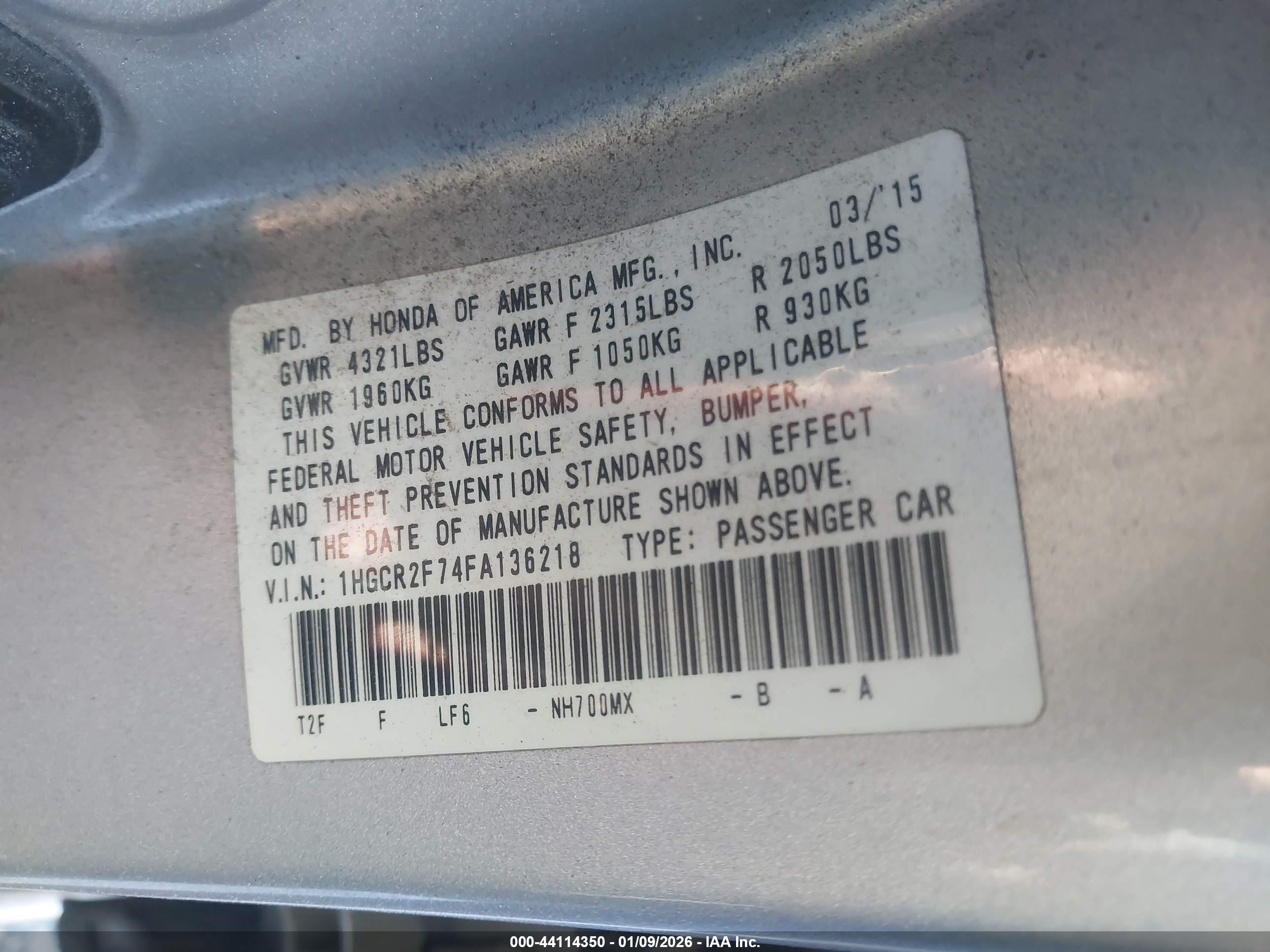 HONDA ACCORD image 9