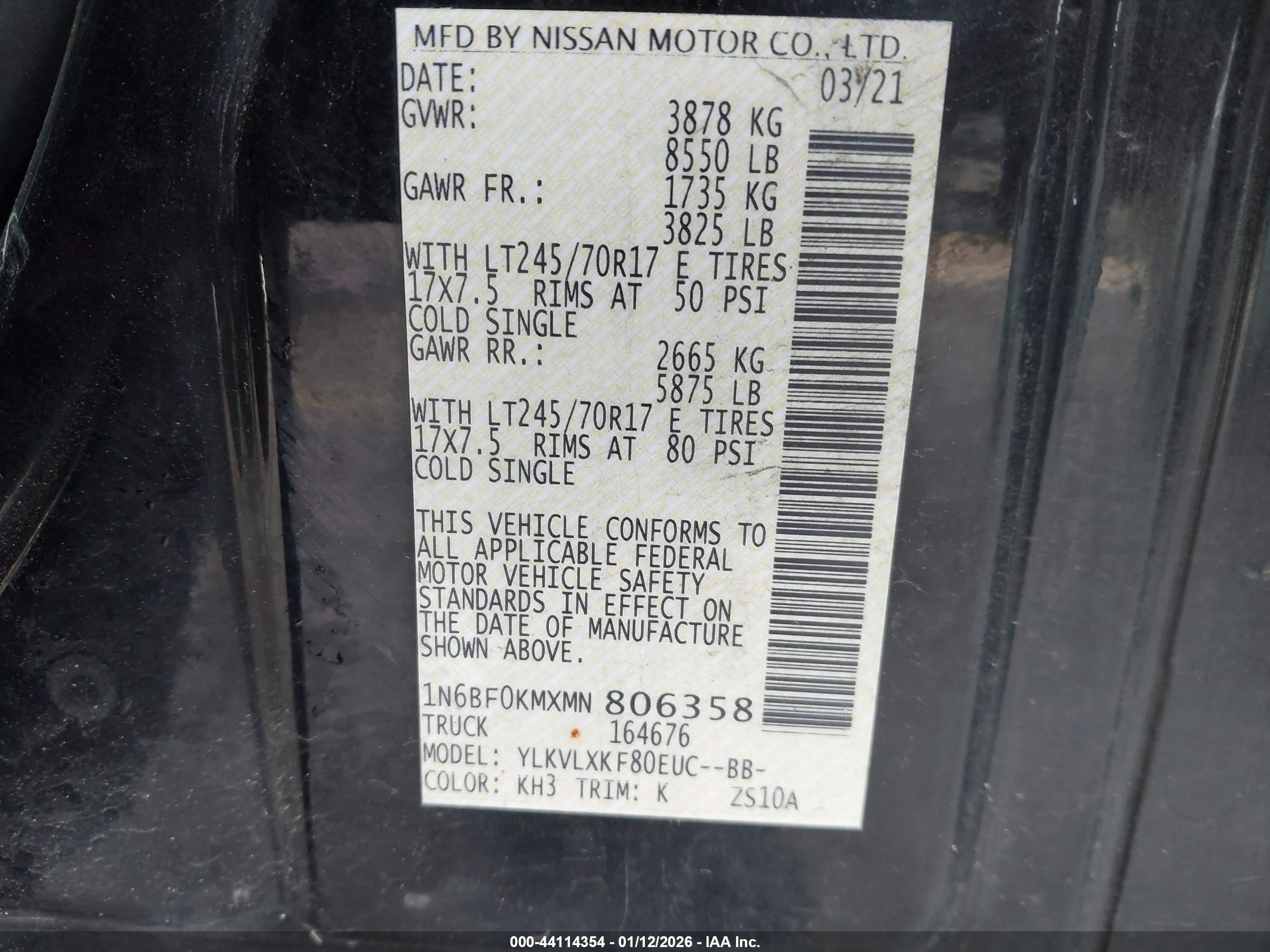NISSAN NV image 9