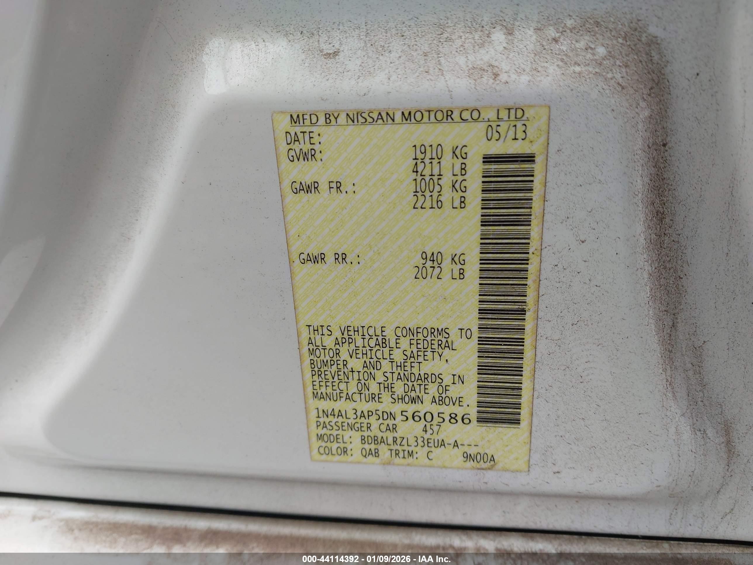 NISSAN ALTIMA image 9