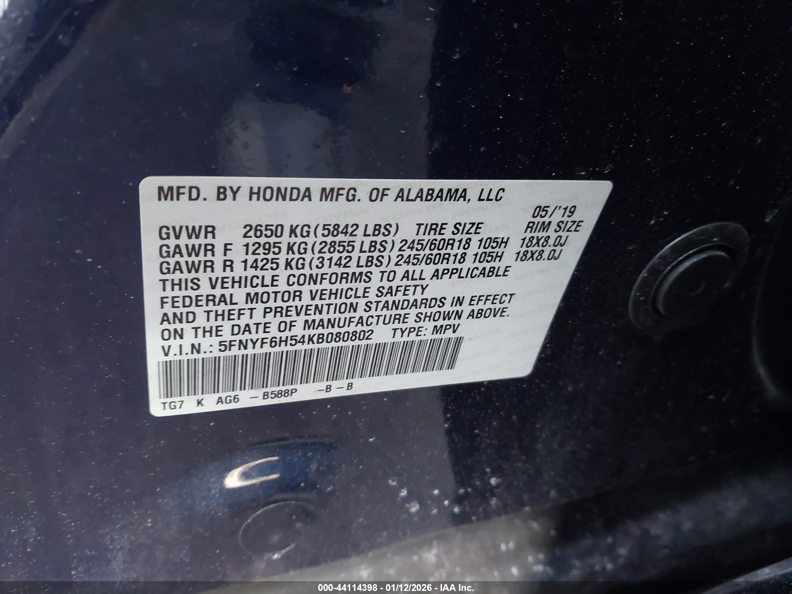 HONDA PILOT image 9