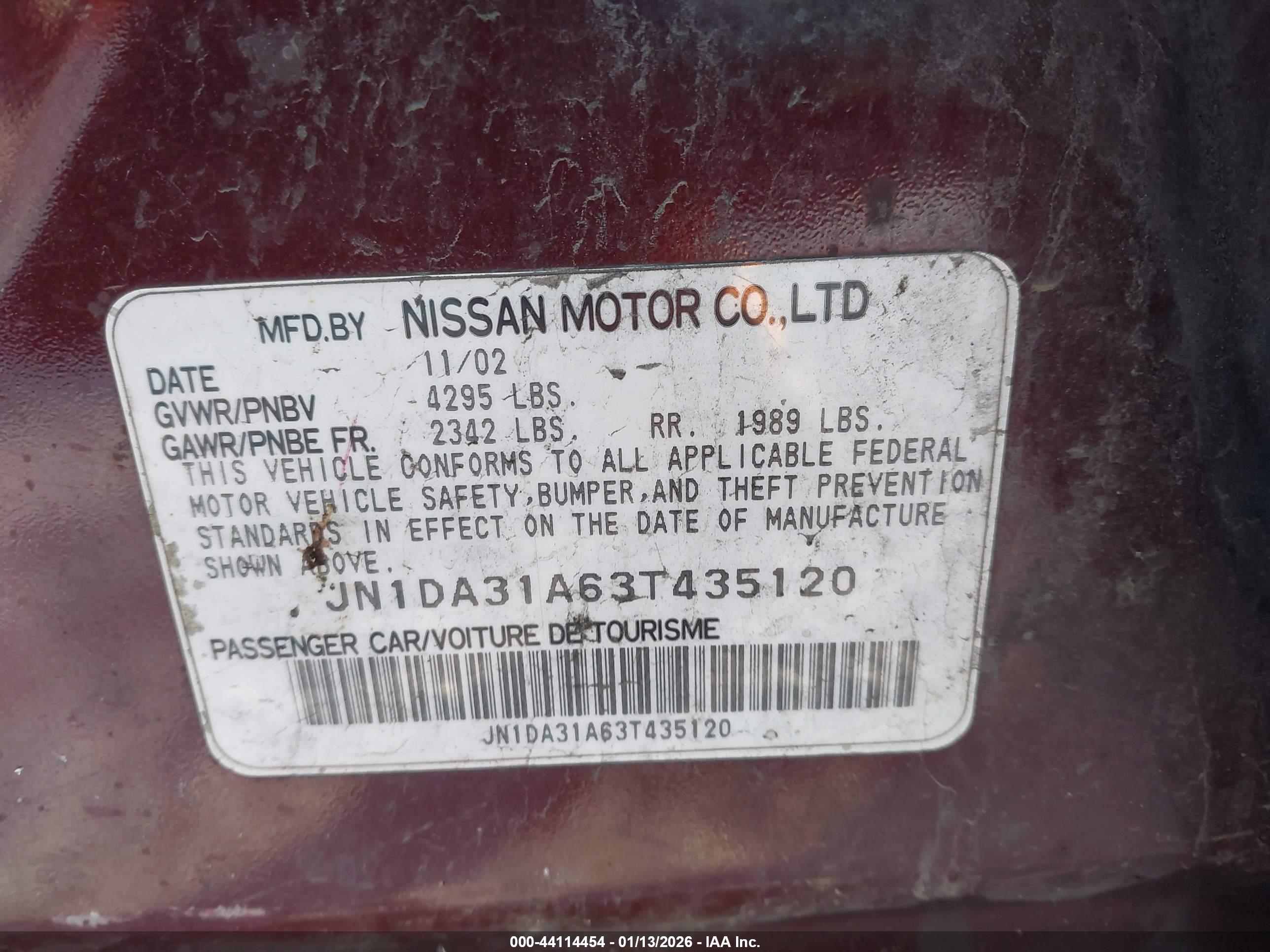 NISSAN MAXIMA image 9