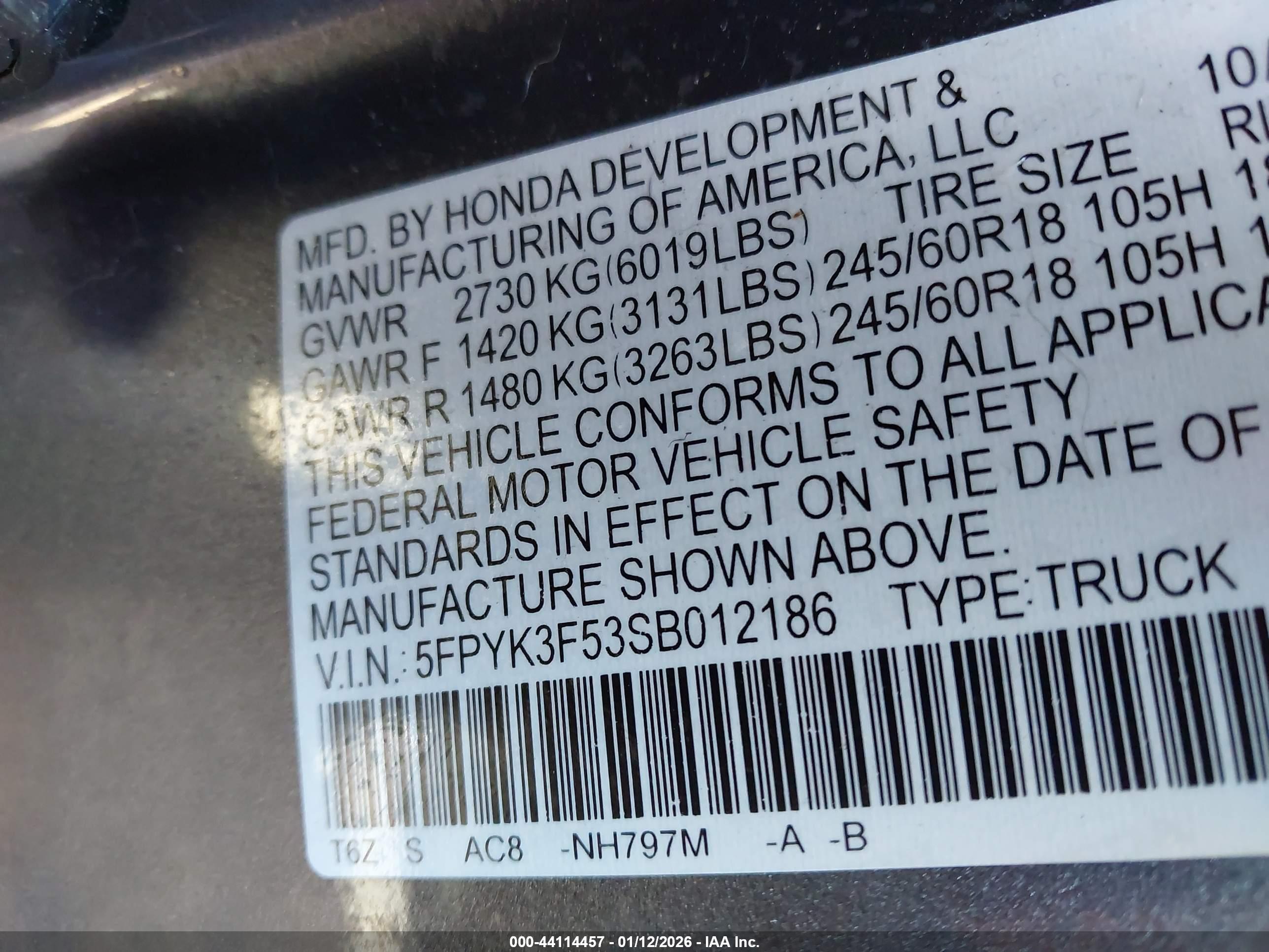 HONDA RIDGELINE image 9