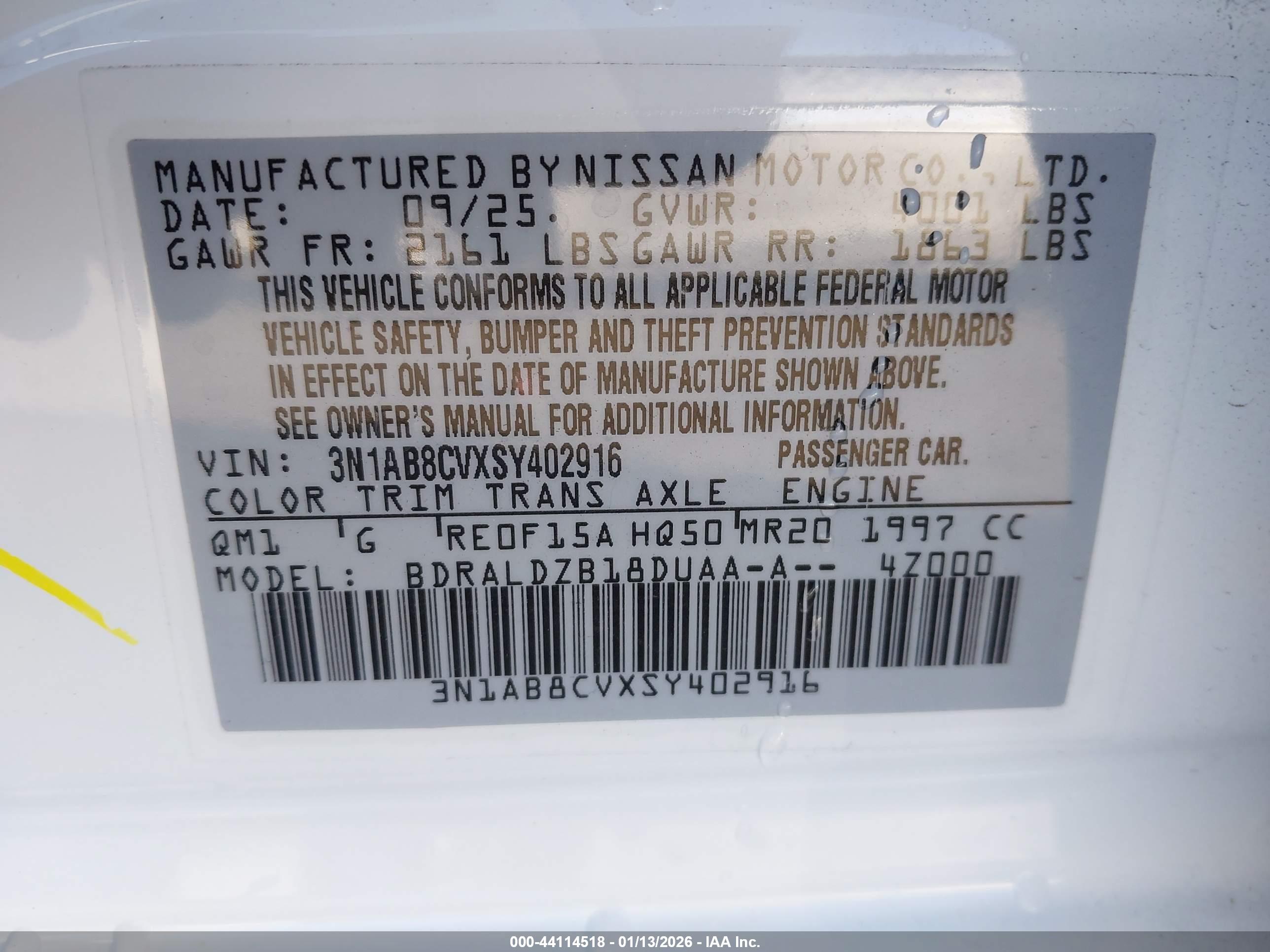 NISSAN SENTRA image 9