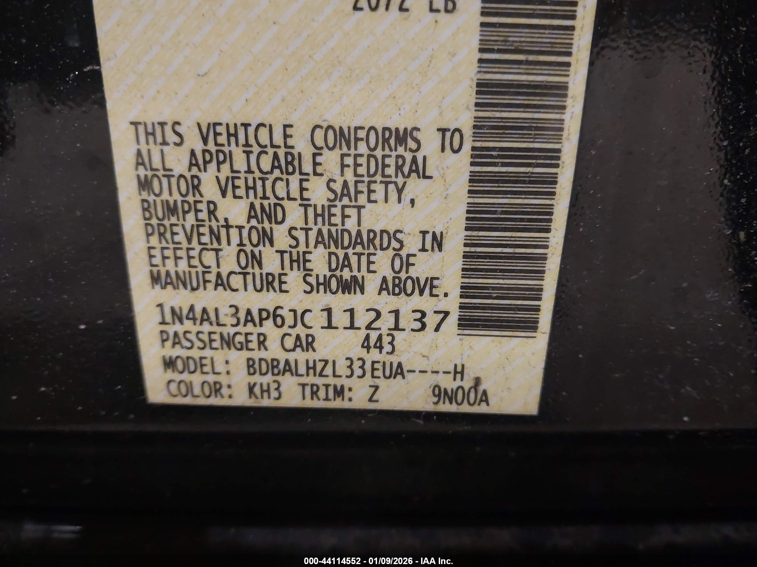 NISSAN ALTIMA image 9