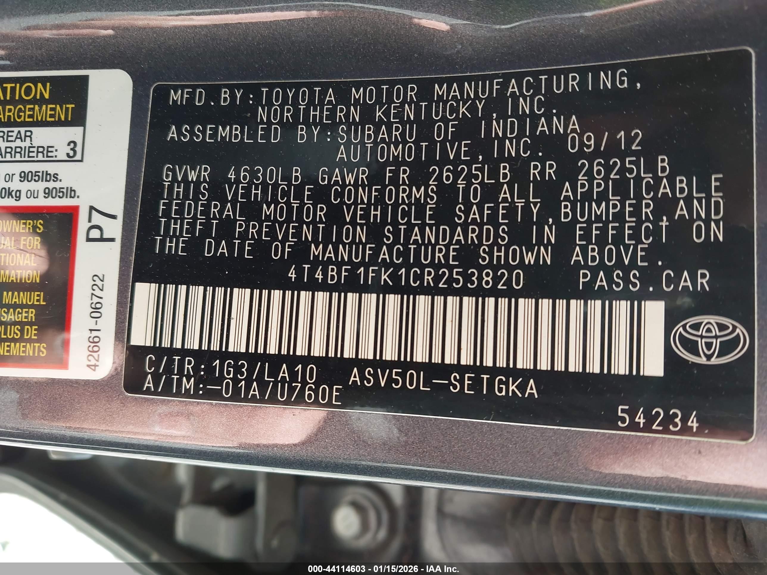 TOYOTA CAMRY image 9