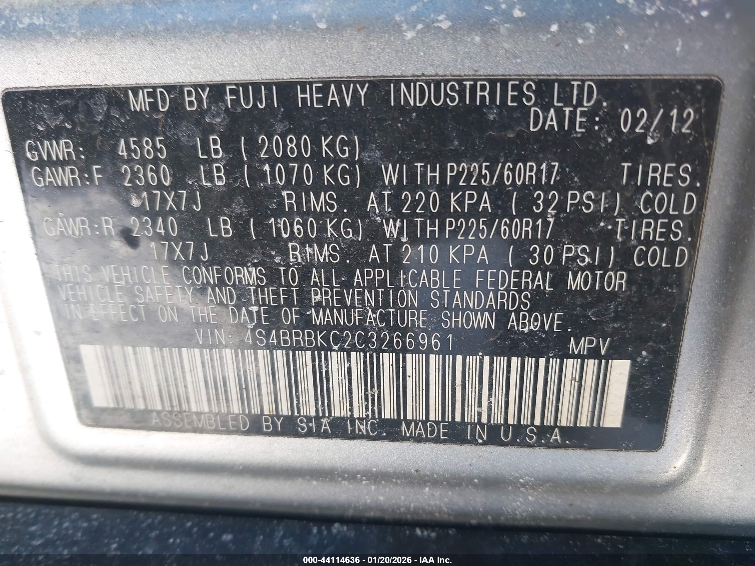 SUBARU OUTBACK image 9