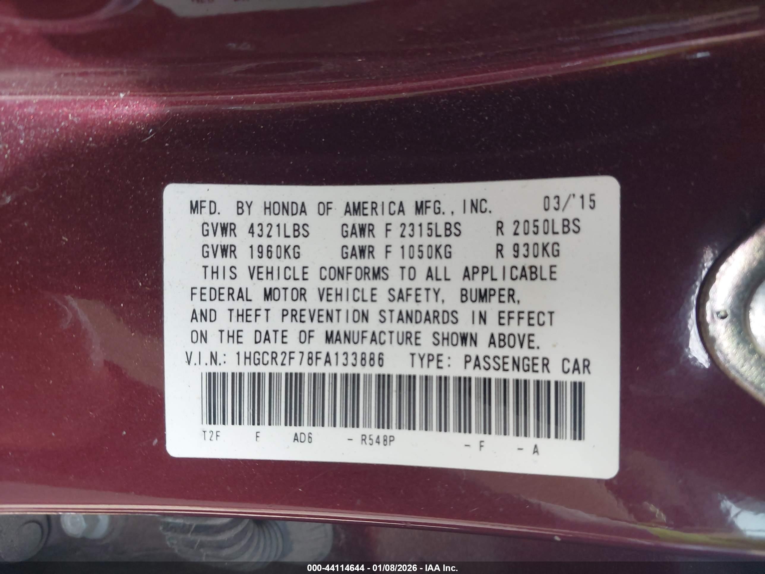 HONDA ACCORD image 9