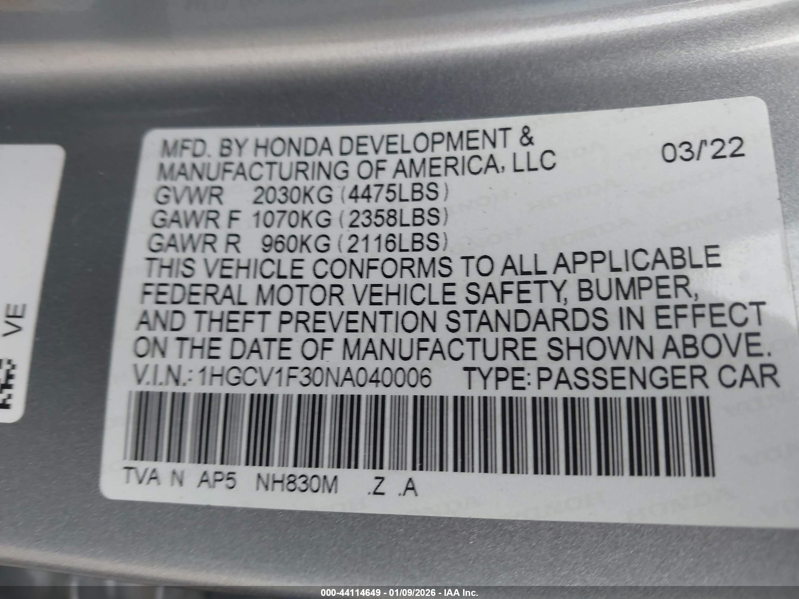 HONDA ACCORD image 9