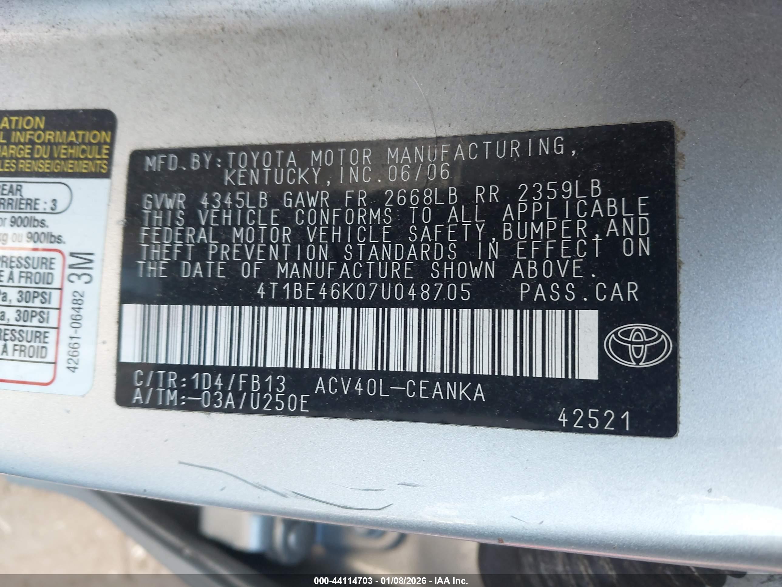 TOYOTA CAMRY image 9