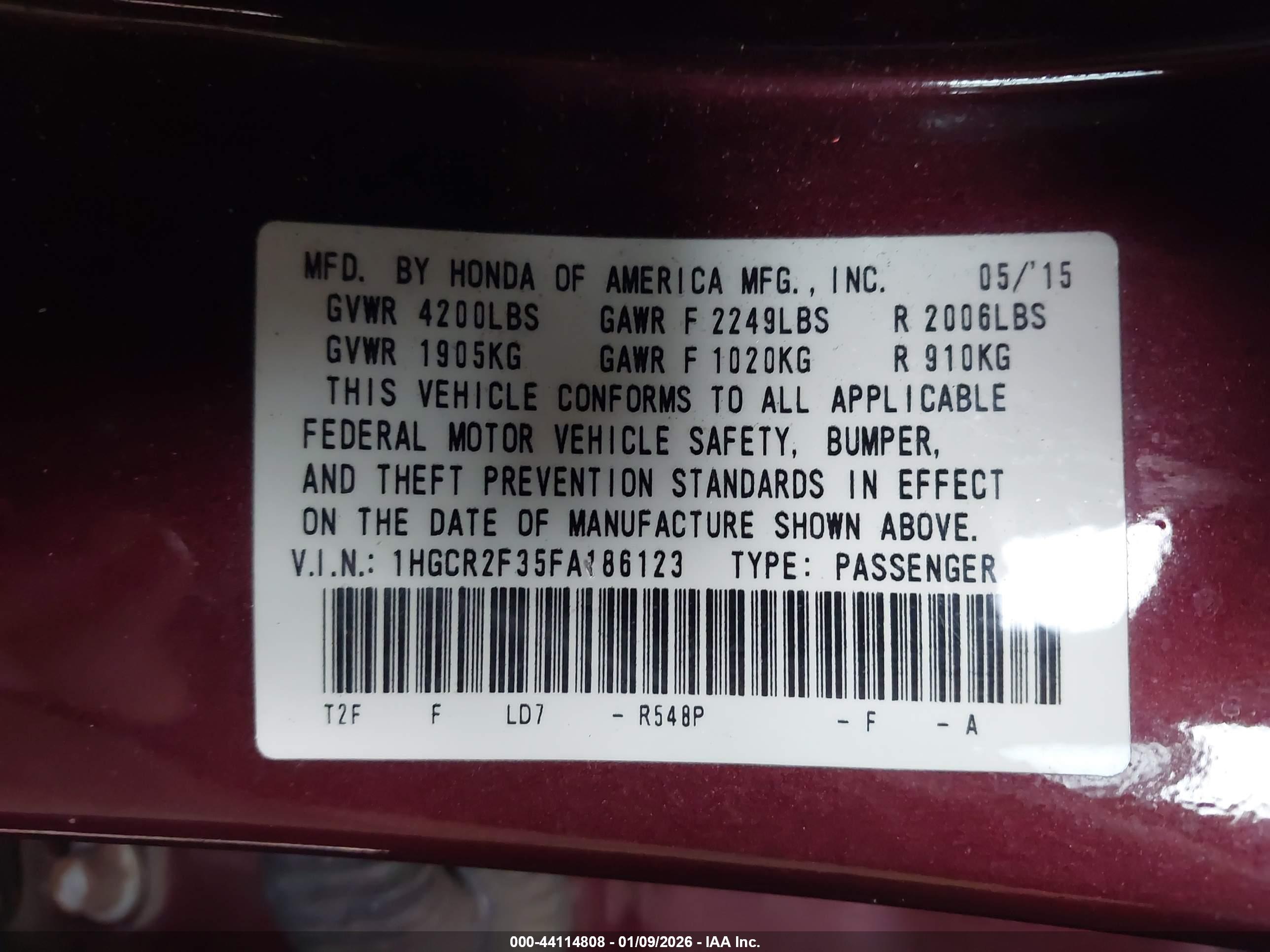 HONDA ACCORD image 9