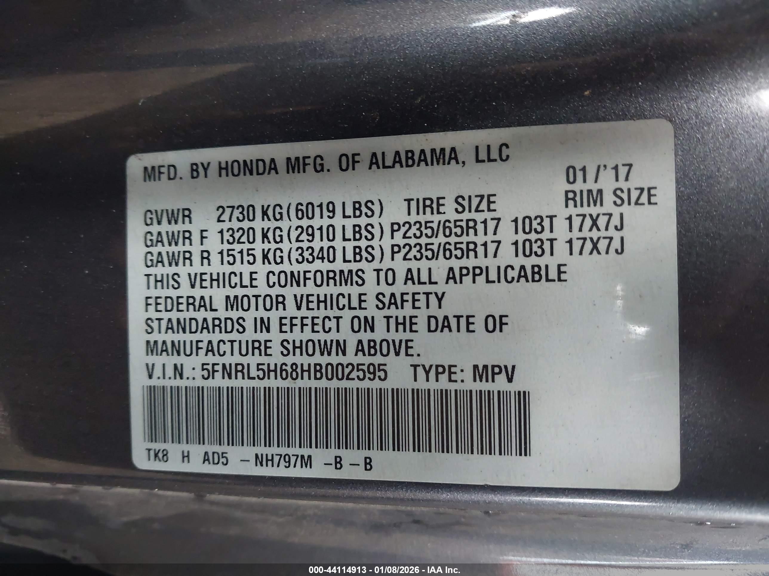 HONDA ODYSSEY image 9