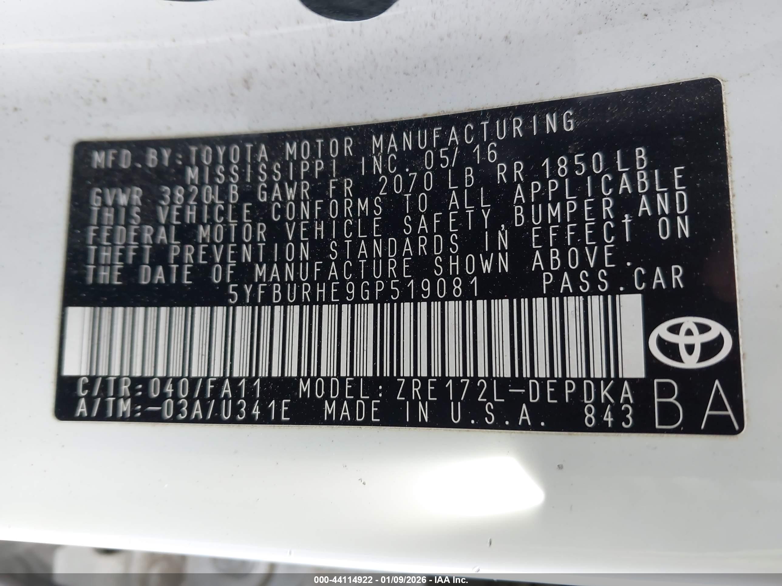 TOYOTA COROLLA image 9