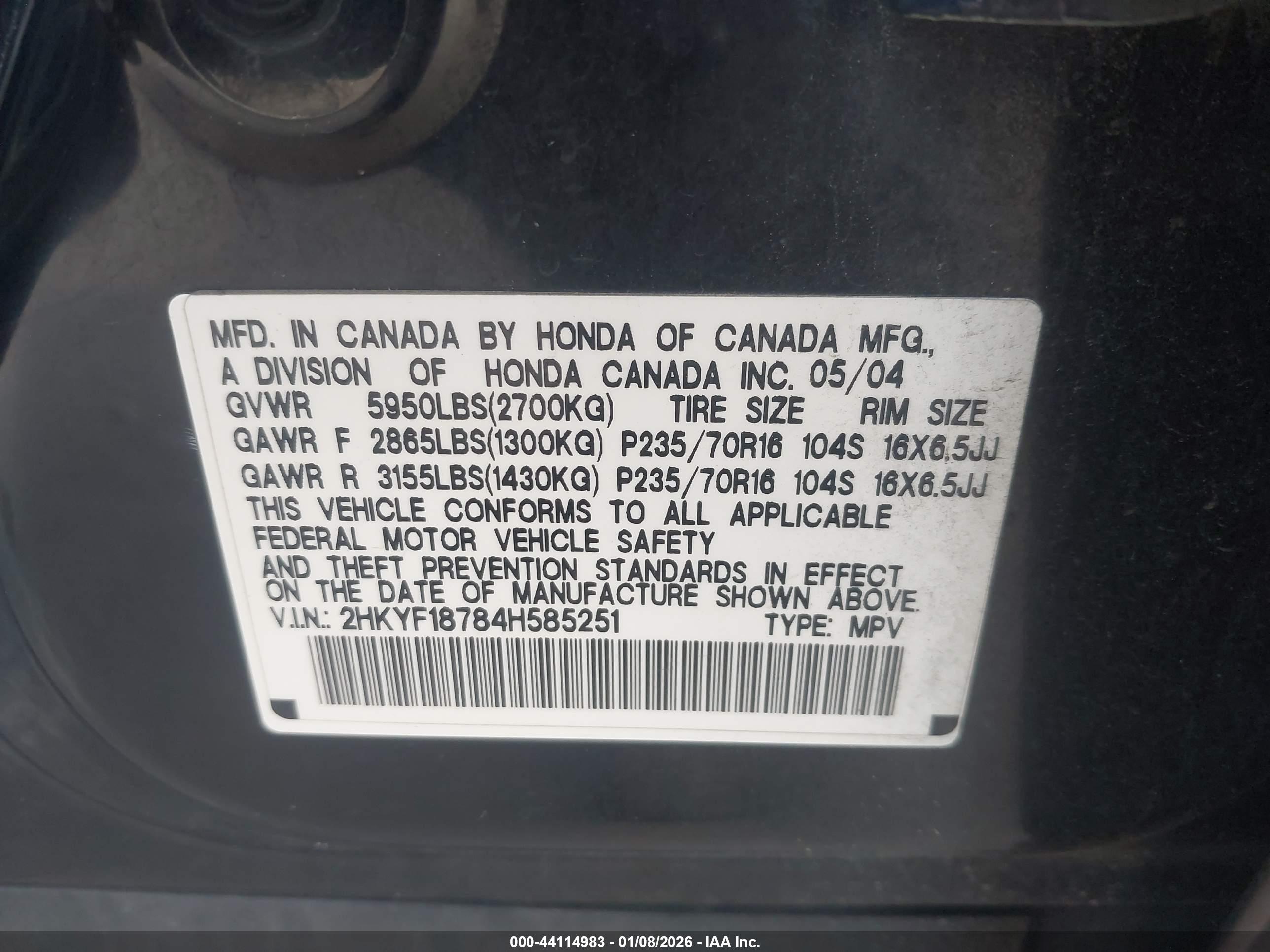 HONDA PILOT image 9