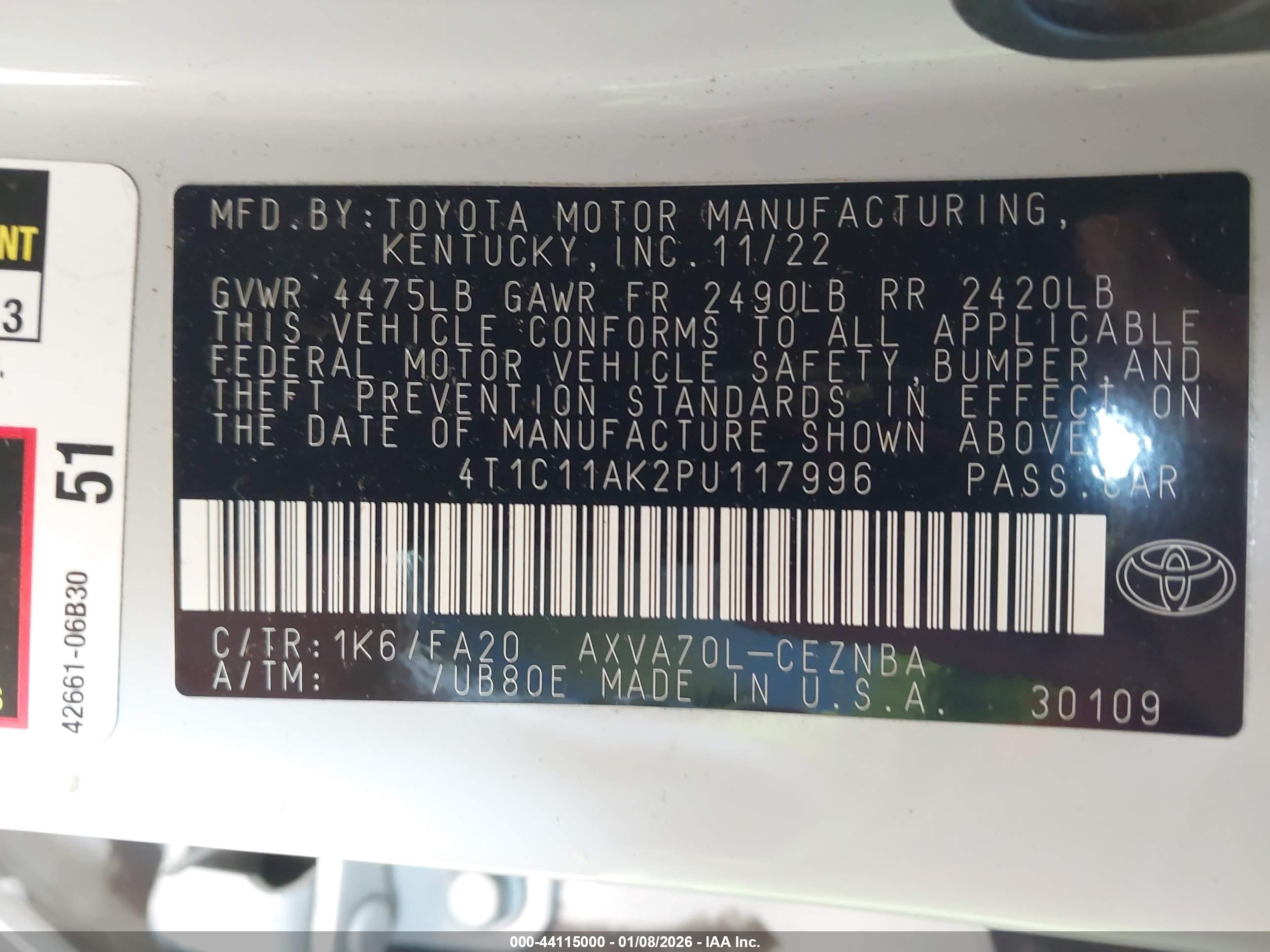 TOYOTA CAMRY image 9